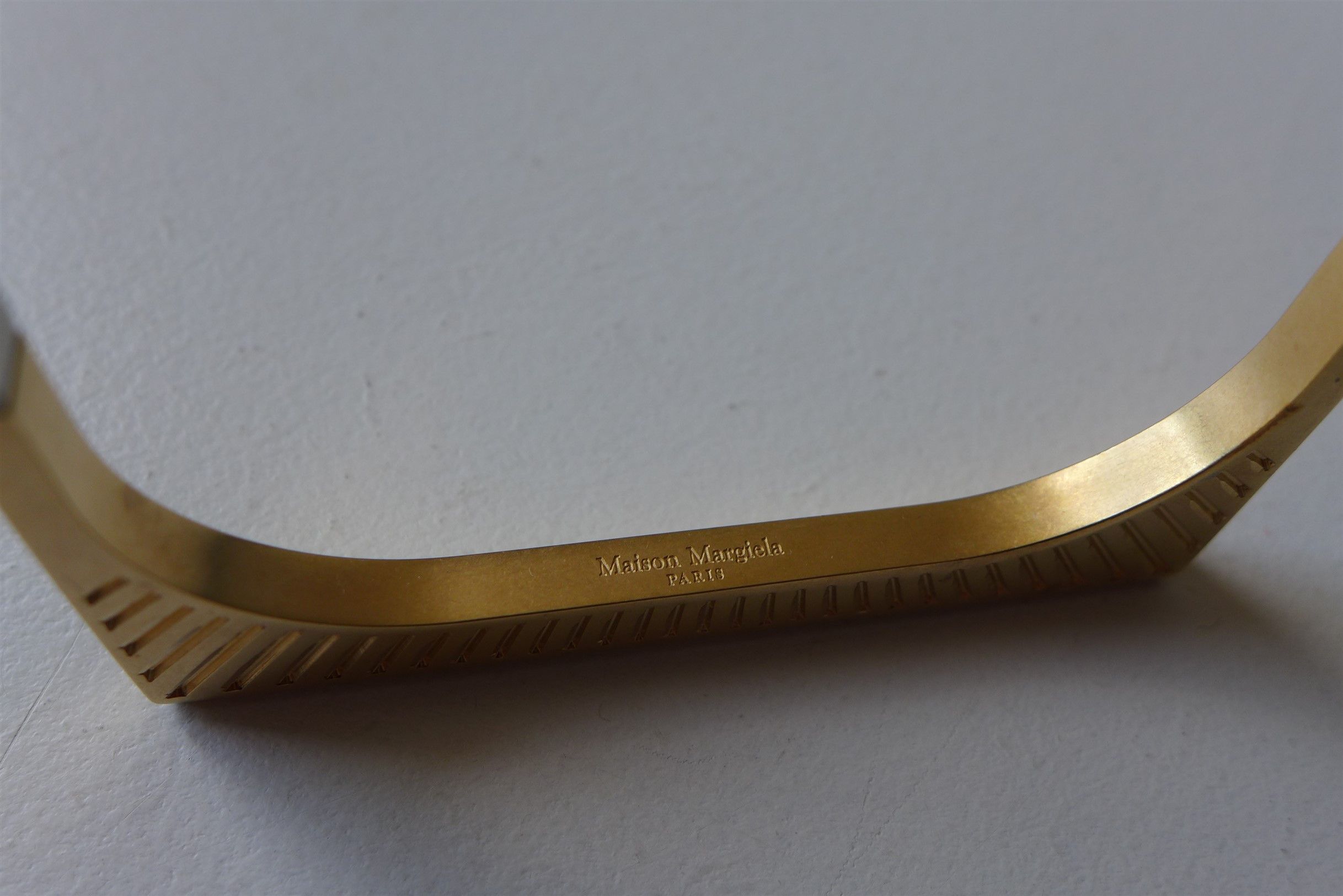 Maison Margiela Margiela Engraved Bracelet - Gold & Silver Ottone Brass Size ONE SIZE - 8 Thumbnail