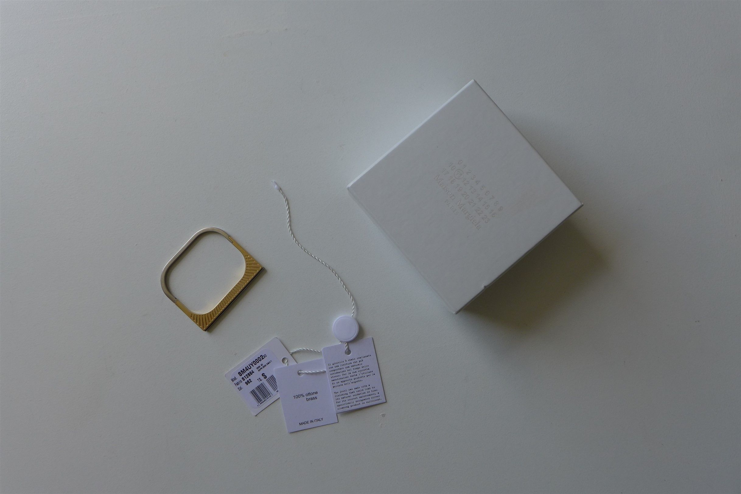 Maison Margiela Margiela Engraved Bracelet - Gold & Silver Ottone Brass Size ONE SIZE - 2 Thumbnail