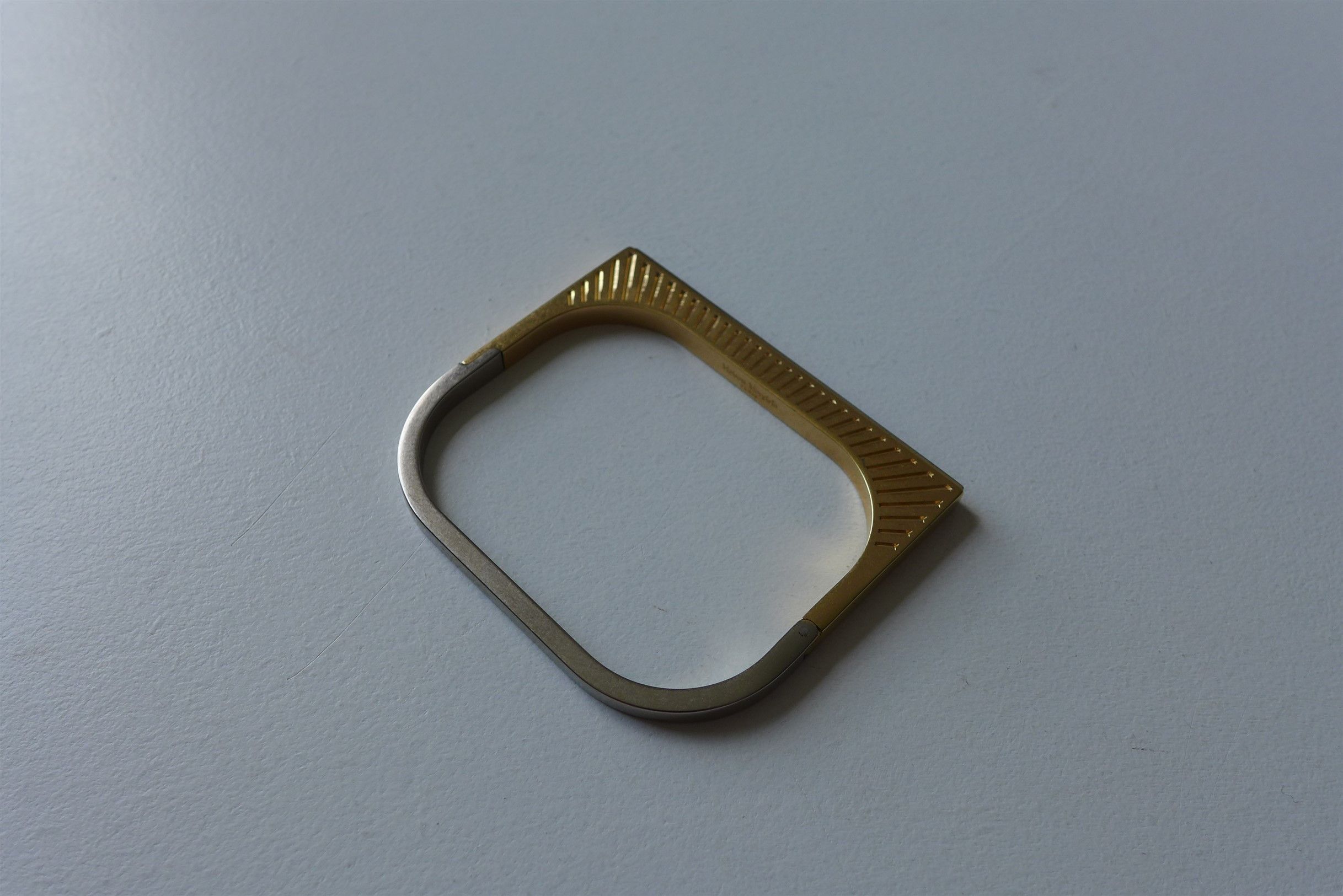 Maison Margiela Margiela Engraved Bracelet - Gold & Silver Ottone Brass Size ONE SIZE - 6 Thumbnail