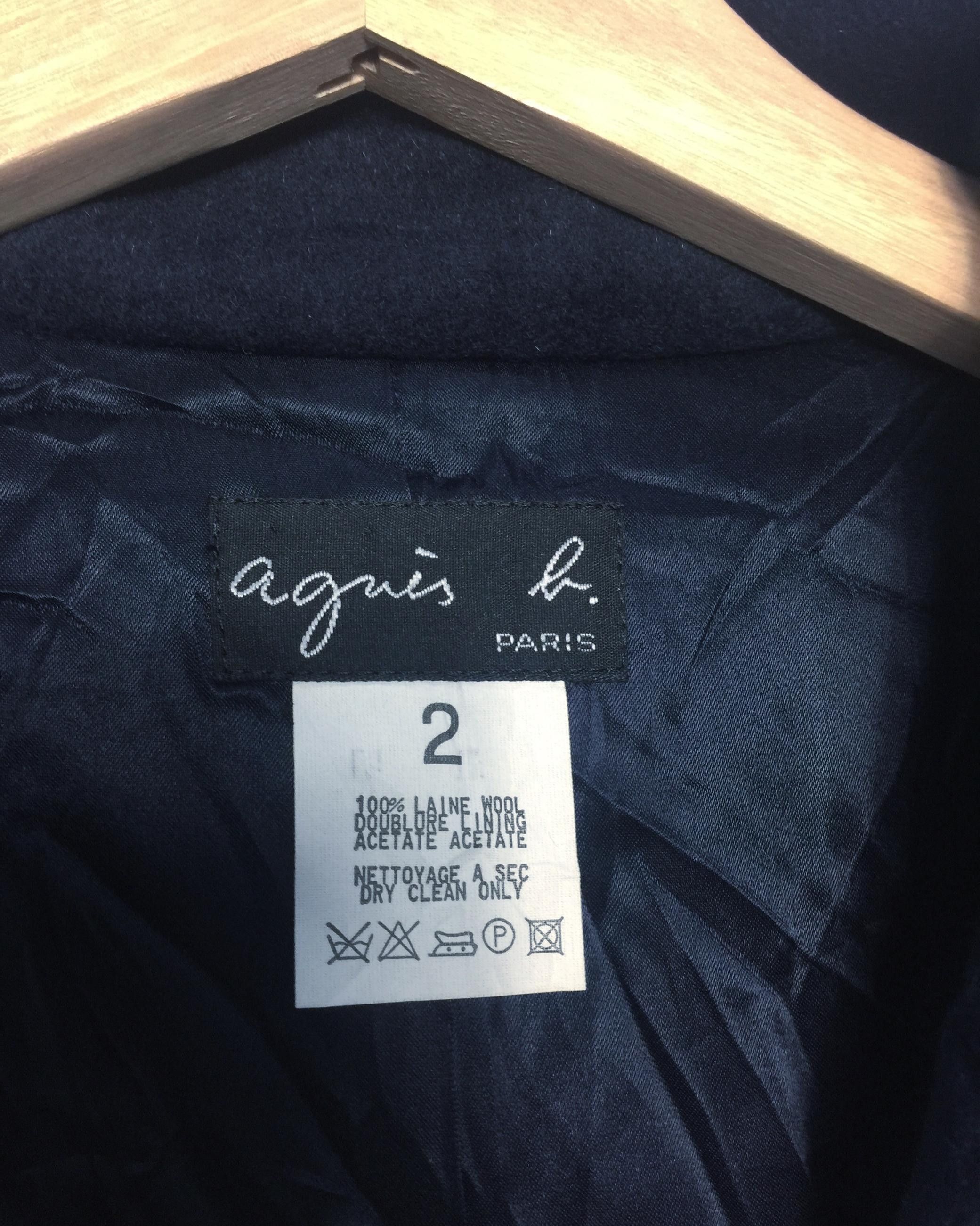 Designer × Vintage × agnes b. Rare Vintage 90s Agnes B Paris Wool Overcoat Jacket Size US M / EU 48-50 / 2 - 8 Thumbnail