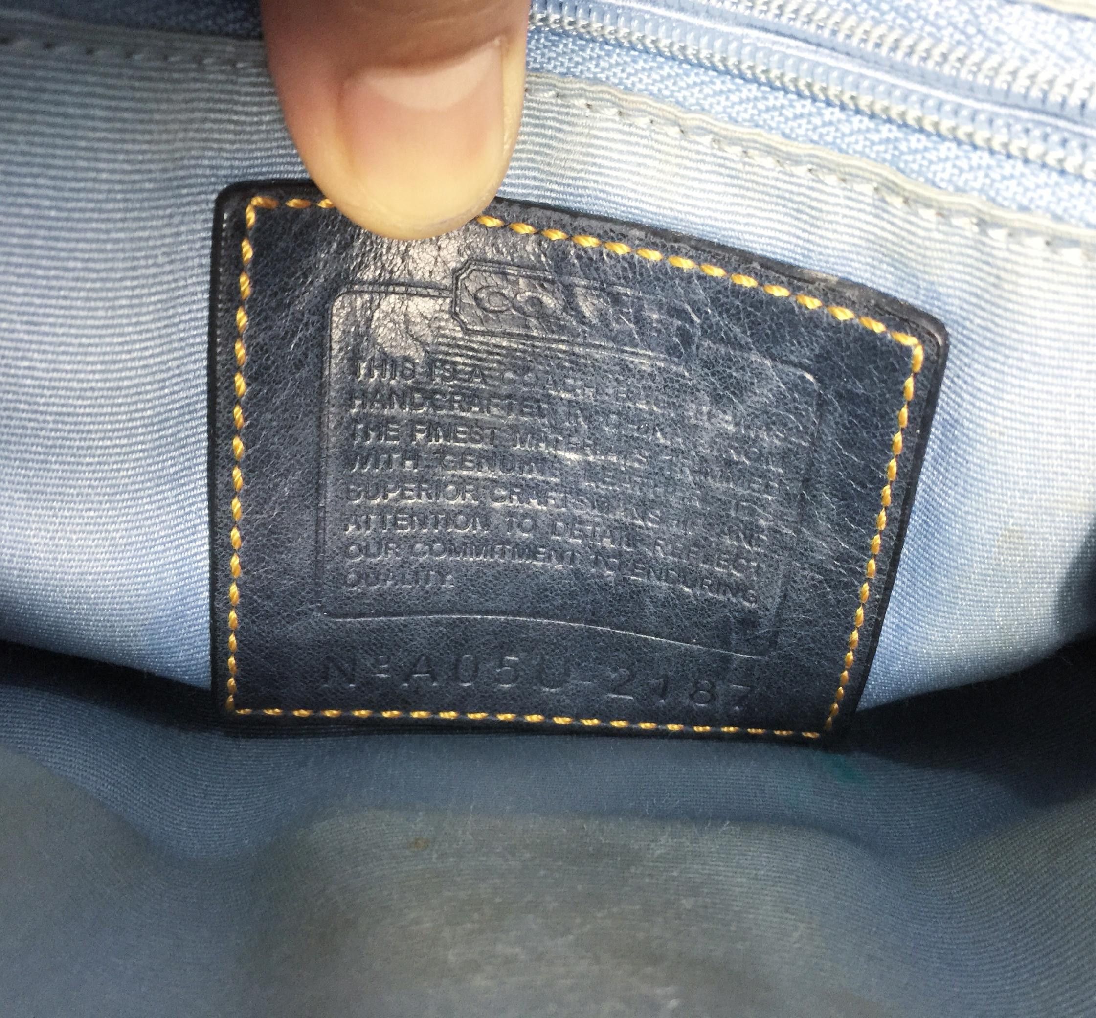 Rare Vintage Coach Leather Monogram Sling Bag