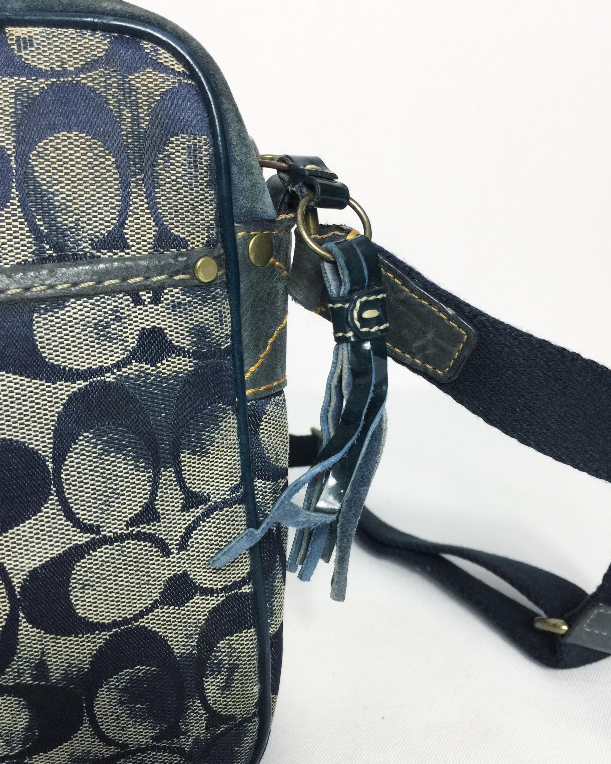 Rare Vintage Coach Leather Monogram Sling Bag