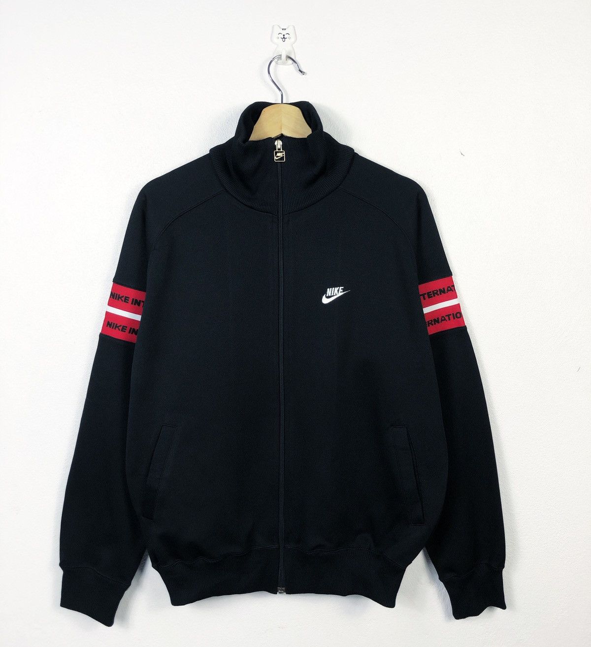image of Nike Blue Tag Tracktop Jacket Made In Japan in Black, Men's (Size Large)