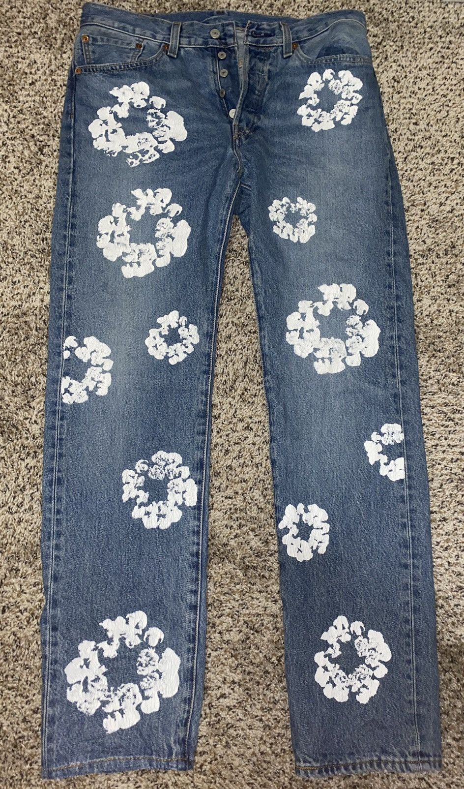 The Cotton Wreath Jeans Blue Jeans Denim Tears