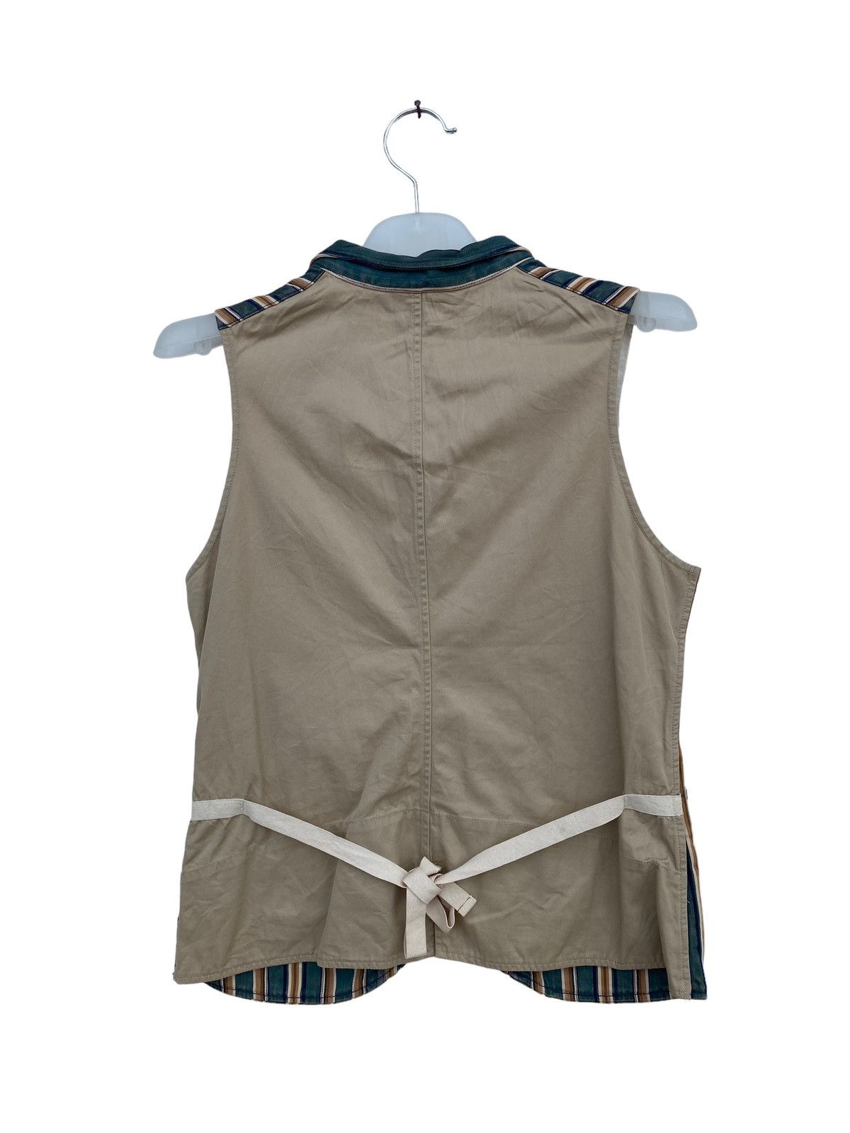 45rpm 45RPM Striped Cotton Vest Waistcoat Workwear Style Size US XS / EU 42 / 0 - 3 Thumbnail