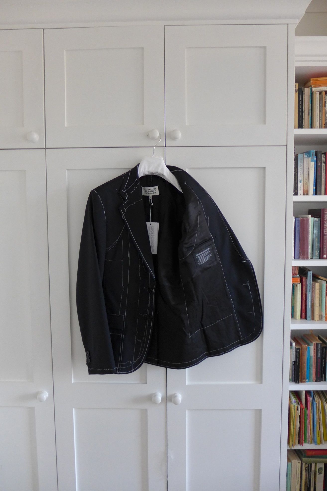 Maison Margiela Margiela SS17 Basting Stitch Jacket -- Navy Wool Size US S / EU 44-46 / 1 - 8 Thumbnail