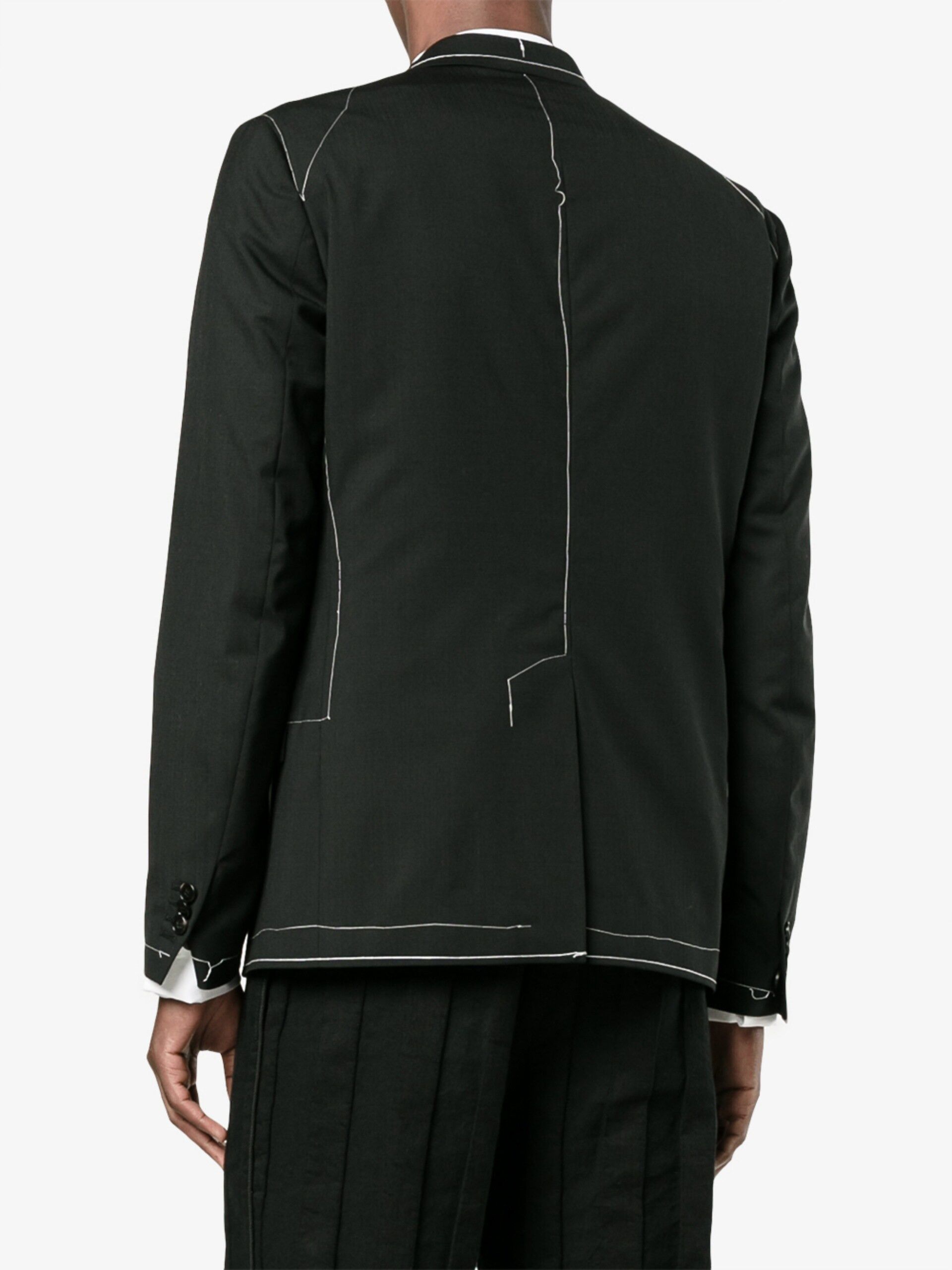 Maison Margiela Margiela SS17 Basting Stitch Jacket -- Navy Wool Size US S / EU 44-46 / 1 - 4 Thumbnail