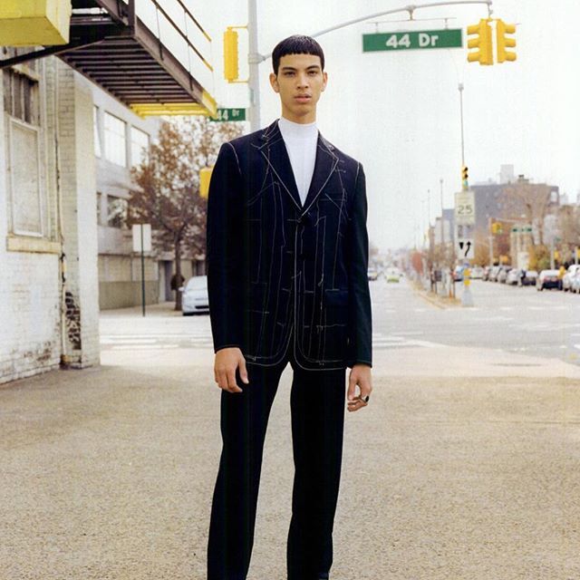 Maison Margiela Margiela SS17 Basting Stitch Jacket -- Navy Wool Size US S / EU 44-46 / 1 - 1 Thumbnail