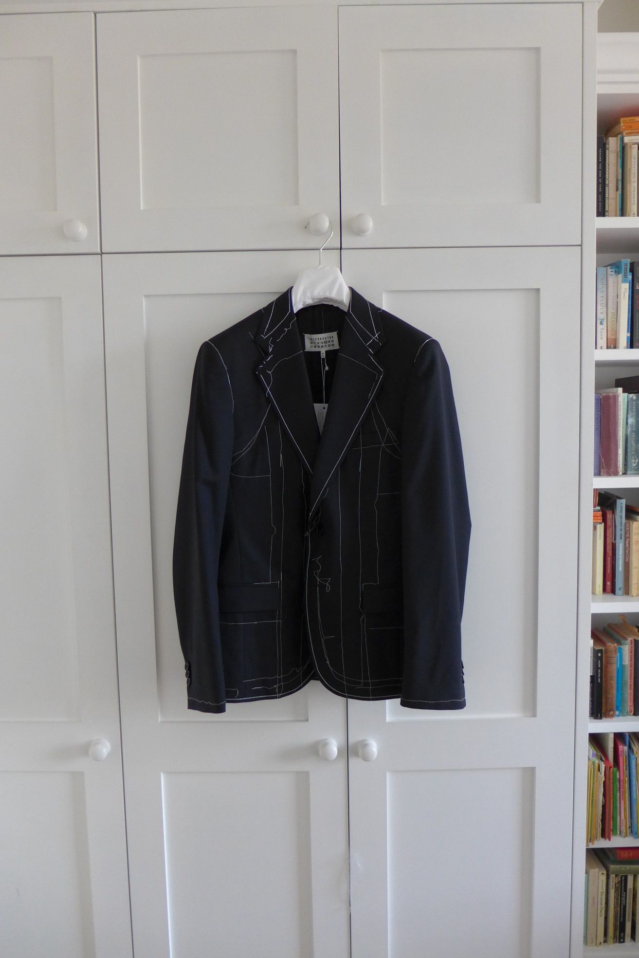 Maison Margiela Margiela SS17 Basting Stitch Jacket -- Navy Wool Size US S / EU 44-46 / 1 - 6 Thumbnail