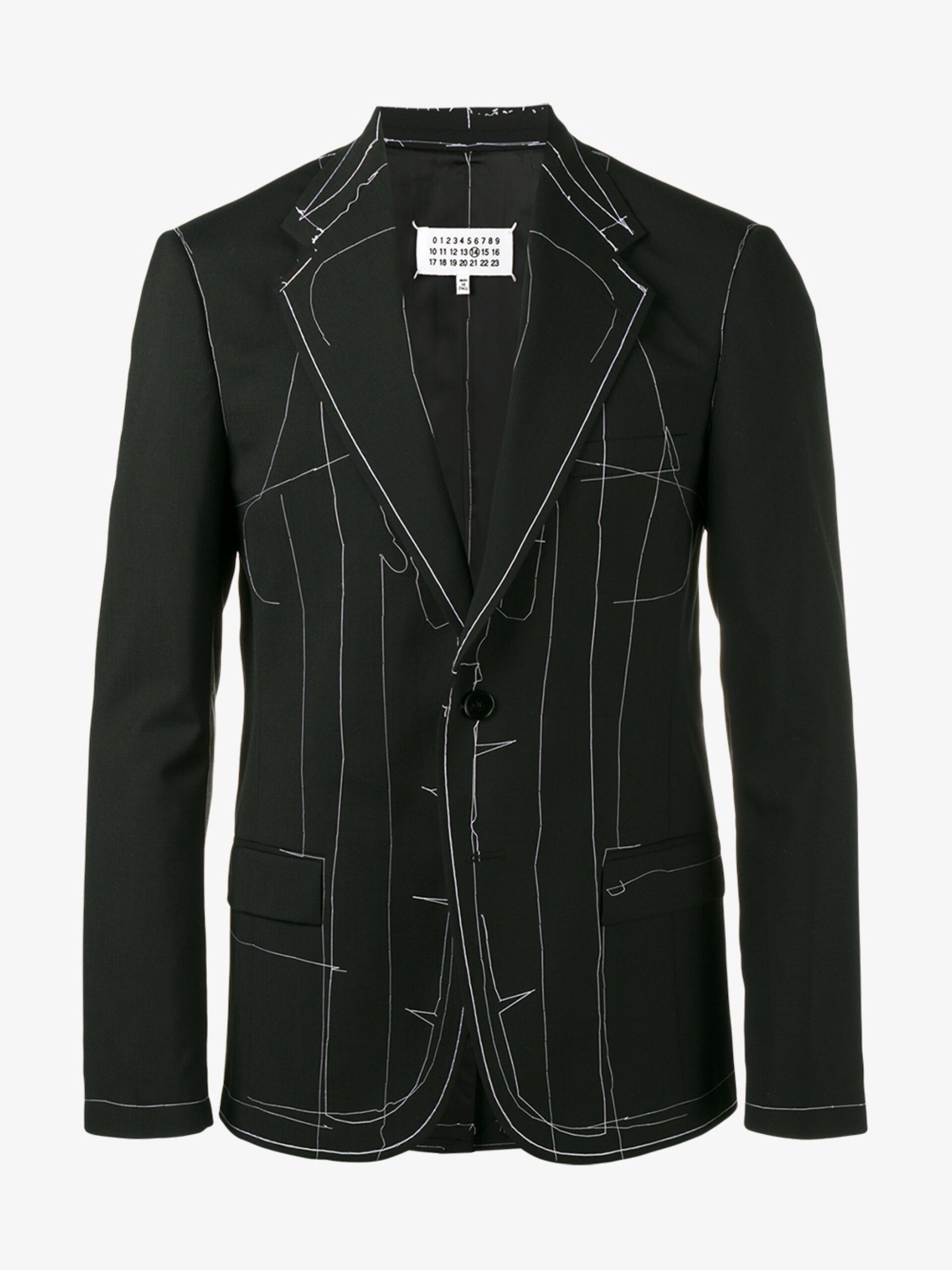 Maison Margiela Margiela SS17 Basting Stitch Jacket -- Navy Wool Size US S / EU 44-46 / 1 - 5 Thumbnail