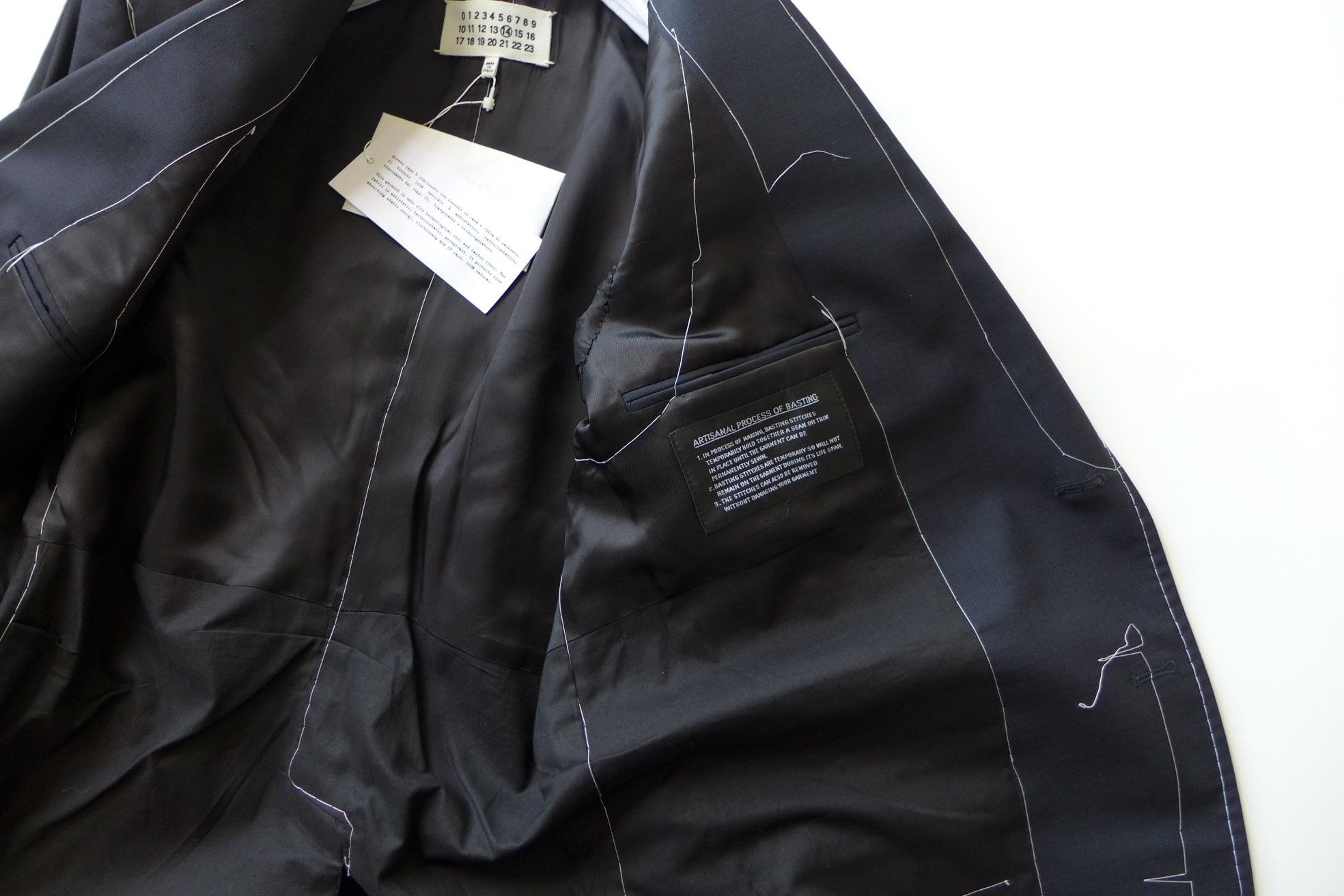 Maison Margiela Margiela SS17 Basting Stitch Jacket -- Navy Wool Size US S / EU 44-46 / 1 - 18 Thumbnail