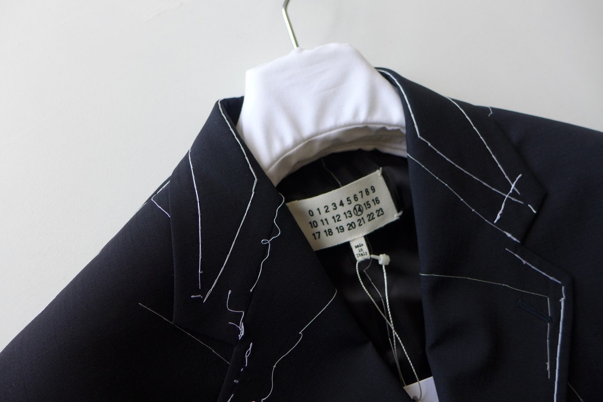 Maison Margiela Margiela SS17 Basting Stitch Jacket -- Navy Wool Size US S / EU 44-46 / 1 - 14 Thumbnail
