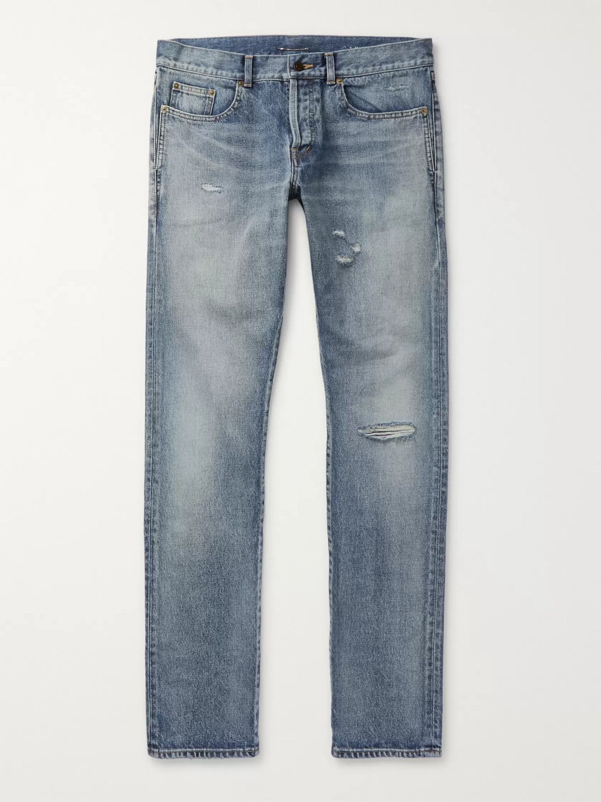 Image of Saint Laurent Paris Saint Laurent D18 Jeans - Santa Monica Blue Denim, Men's (Size 30)