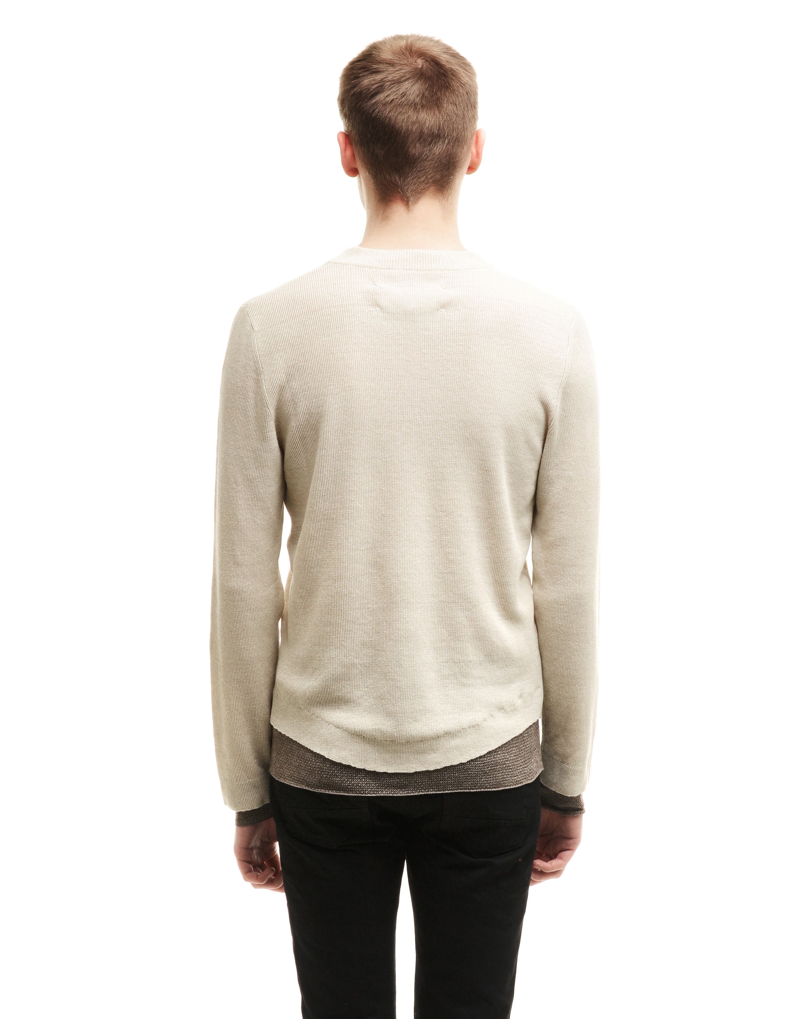 Maison Margiela Margiela SS15 Double Layer Sweater - Ivory Linen & Silk Size US M / EU 48-50 / 2 - 3 Thumbnail