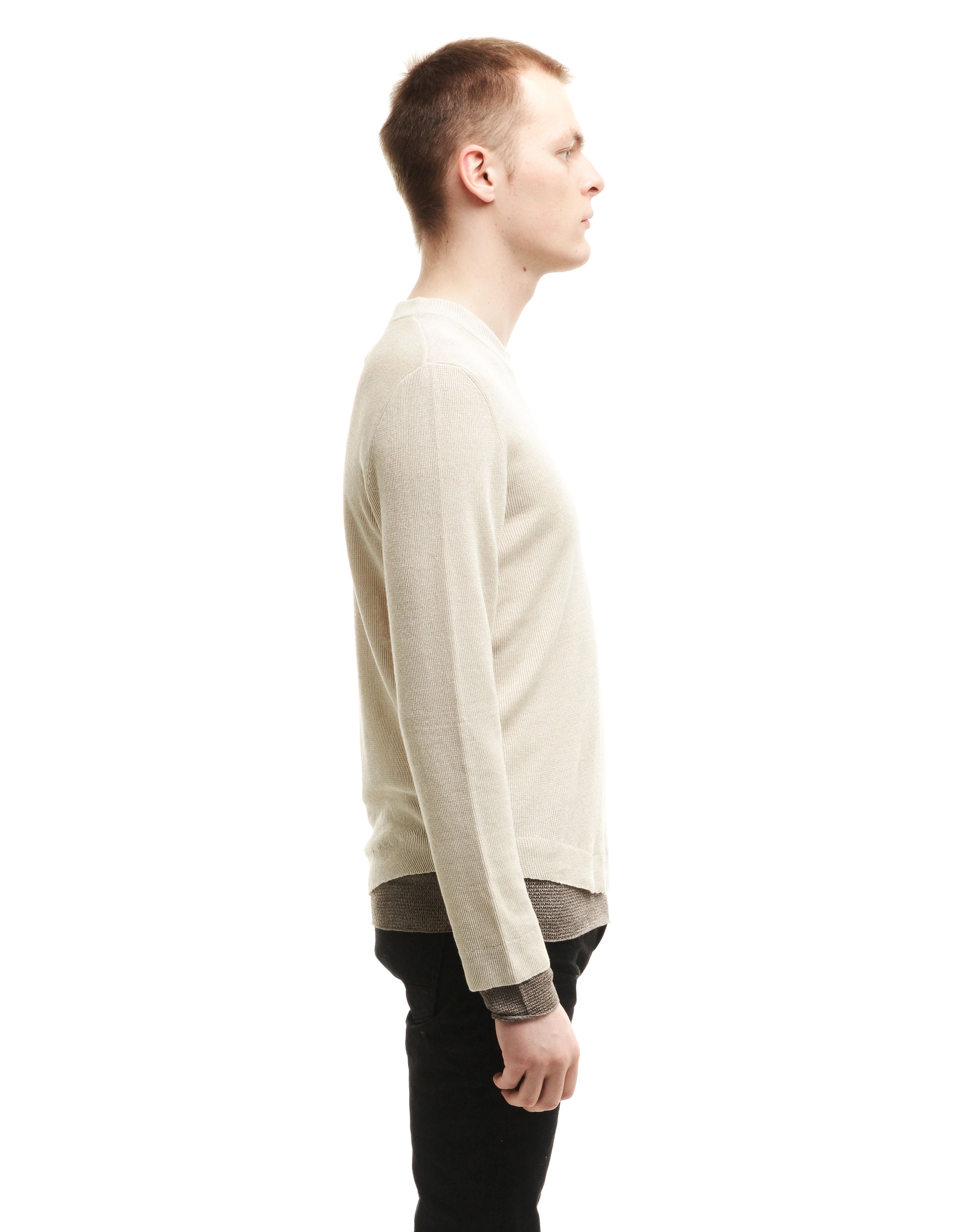 Maison Margiela Margiela SS15 Double Layer Sweater - Ivory Linen & Silk Size US M / EU 48-50 / 2 - 2 Thumbnail