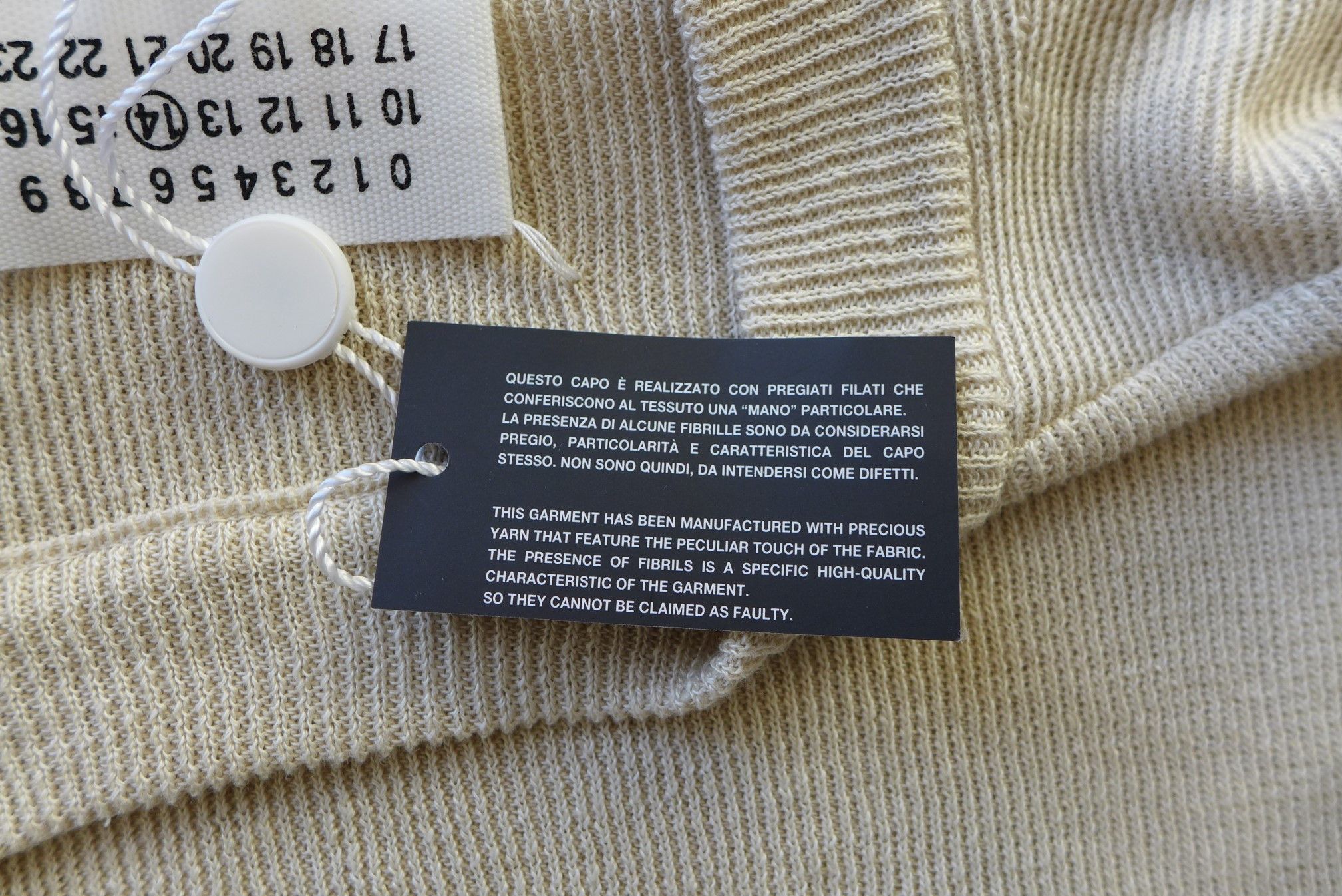 Maison Margiela Margiela SS15 Double Layer Sweater - Ivory Linen & Silk Size US M / EU 48-50 / 2 - 13 Thumbnail