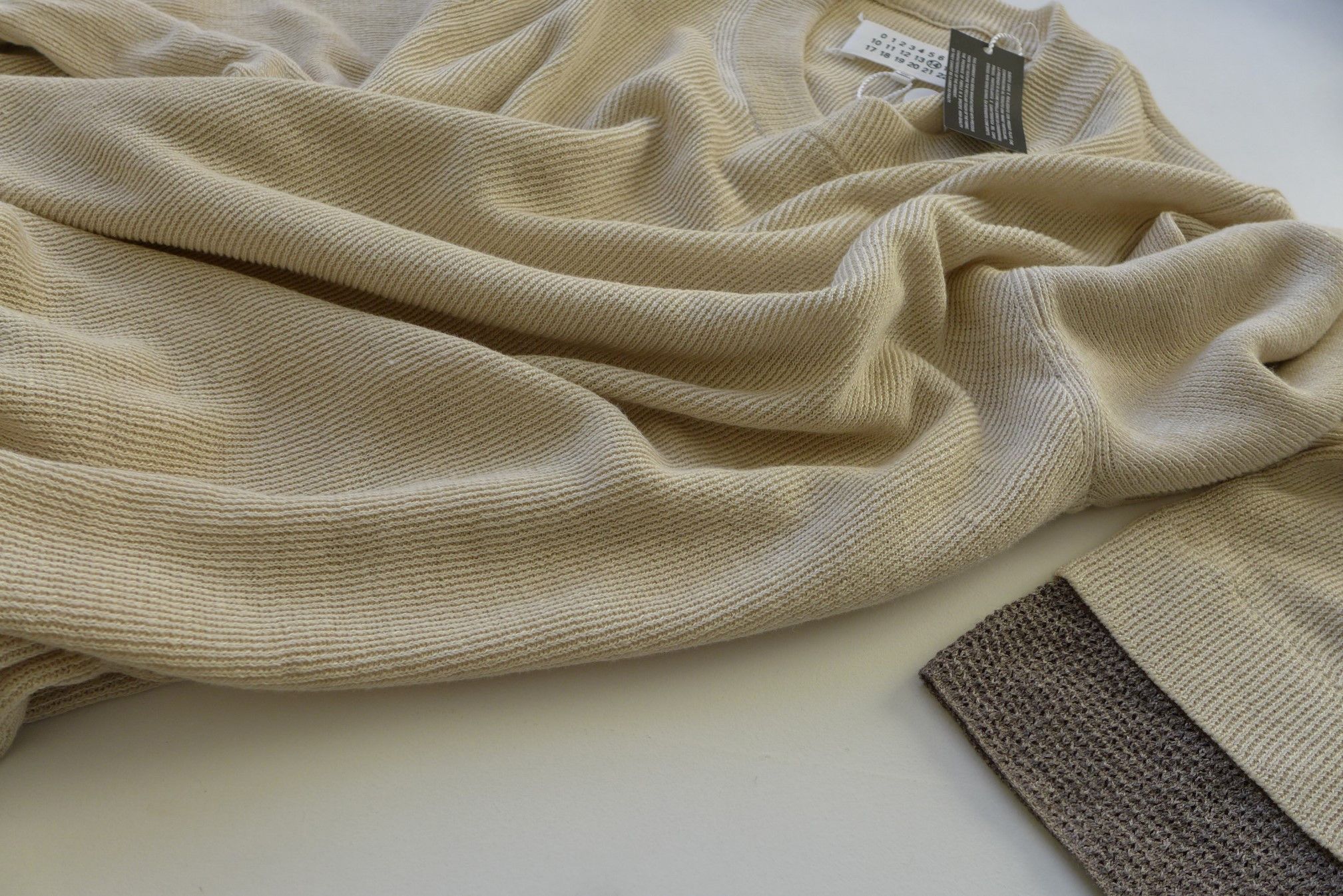 Maison Margiela Margiela SS15 Double Layer Sweater - Ivory Linen & Silk Size US M / EU 48-50 / 2 - 11 Thumbnail