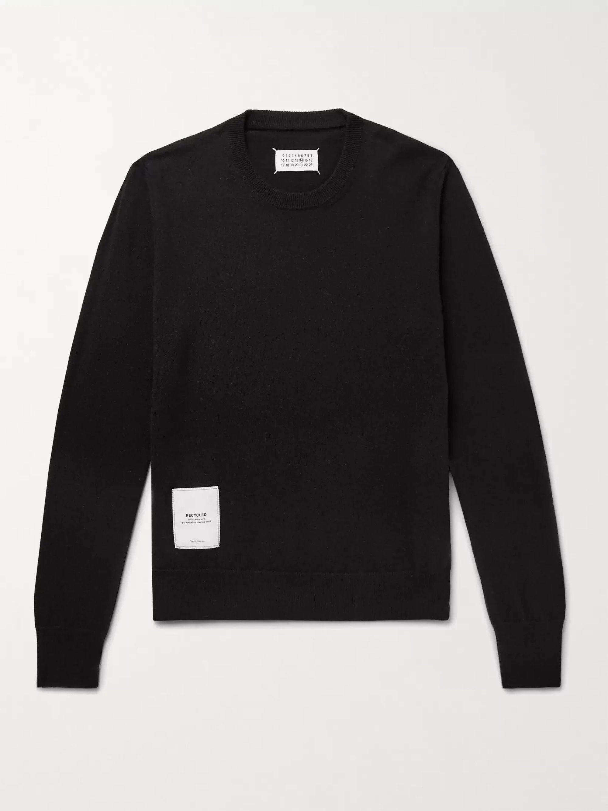 Maison Margiela Margiela Recycled Sweater - Black Cashmere Size US M / EU 48-50 / 2 - 1 Thumbnail