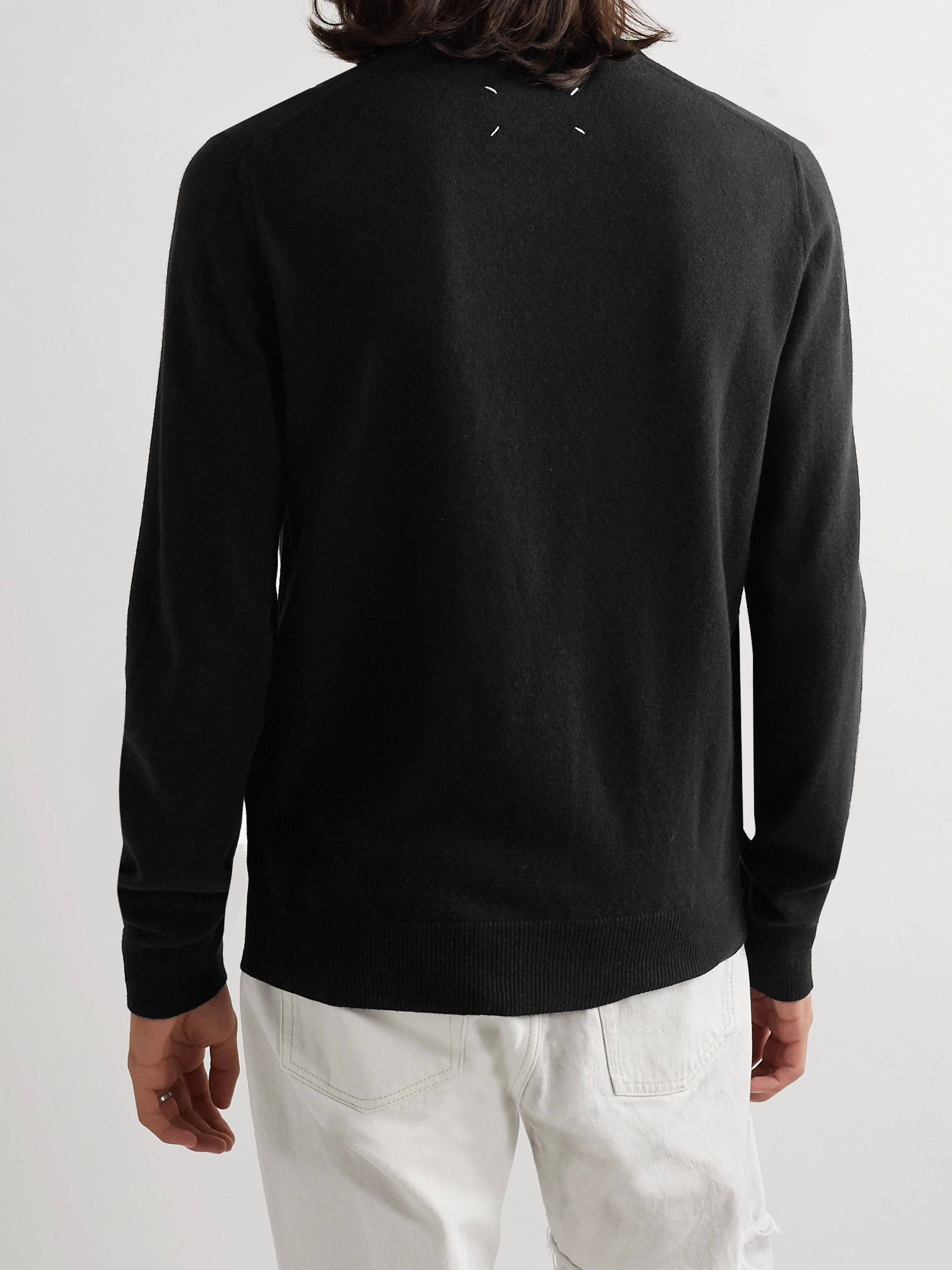 Maison Margiela Margiela Recycled Sweater - Black Cashmere Size US M / EU 48-50 / 2 - 3 Thumbnail