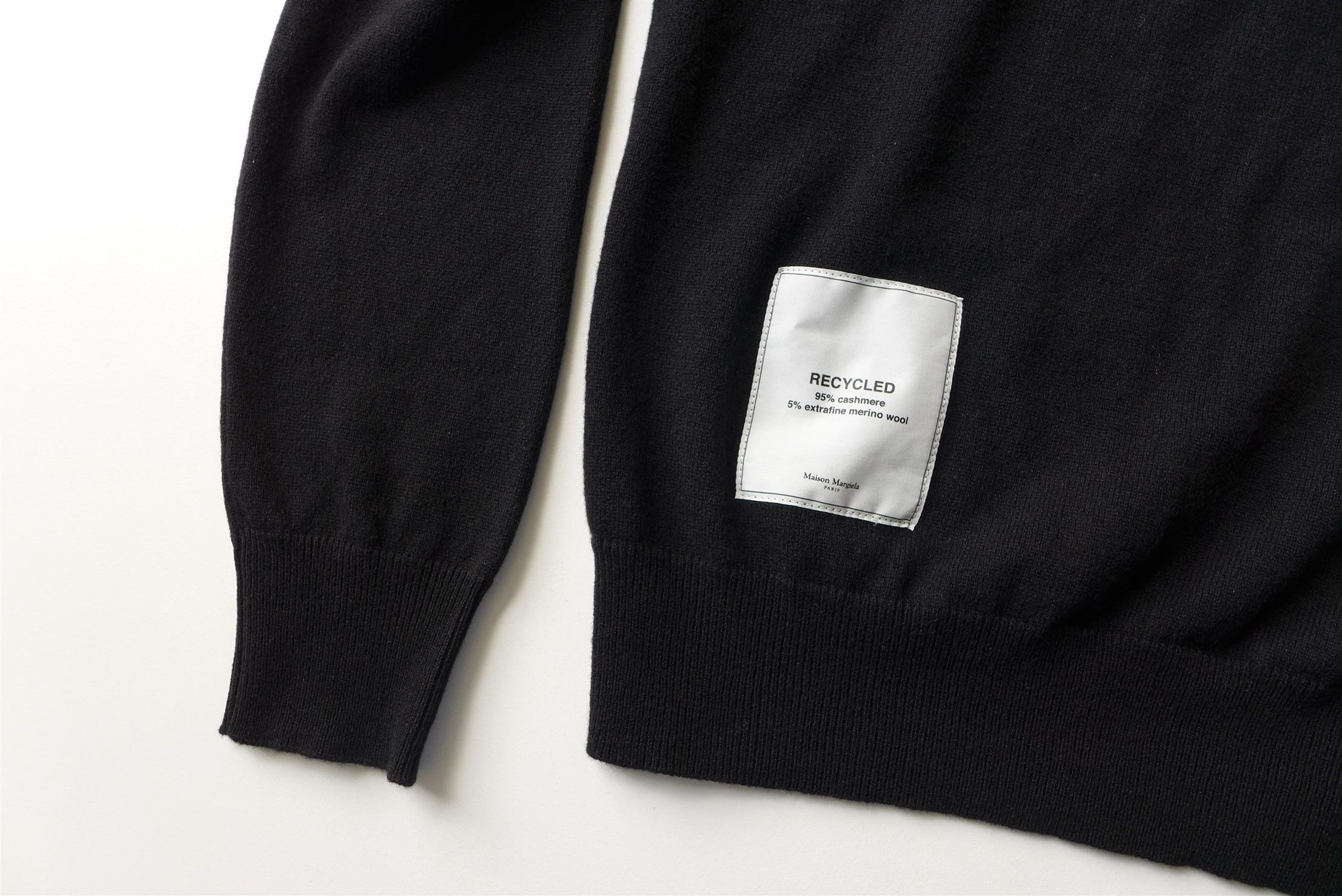 Maison Margiela Margiela Recycled Sweater - Black Cashmere Size US M / EU 48-50 / 2 - 9 Thumbnail