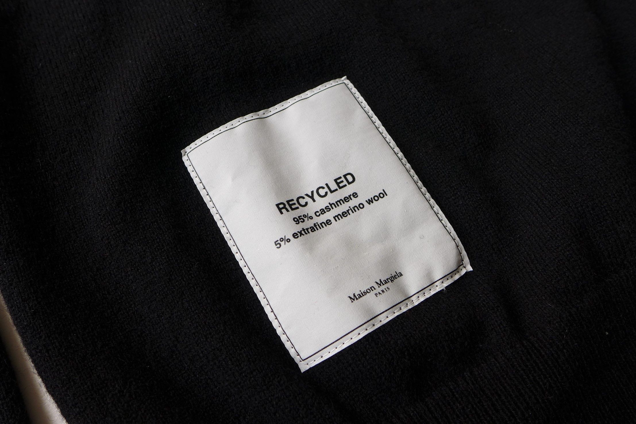 Maison Margiela Margiela Recycled Sweater - Black Cashmere Size US M / EU 48-50 / 2 - 10 Thumbnail