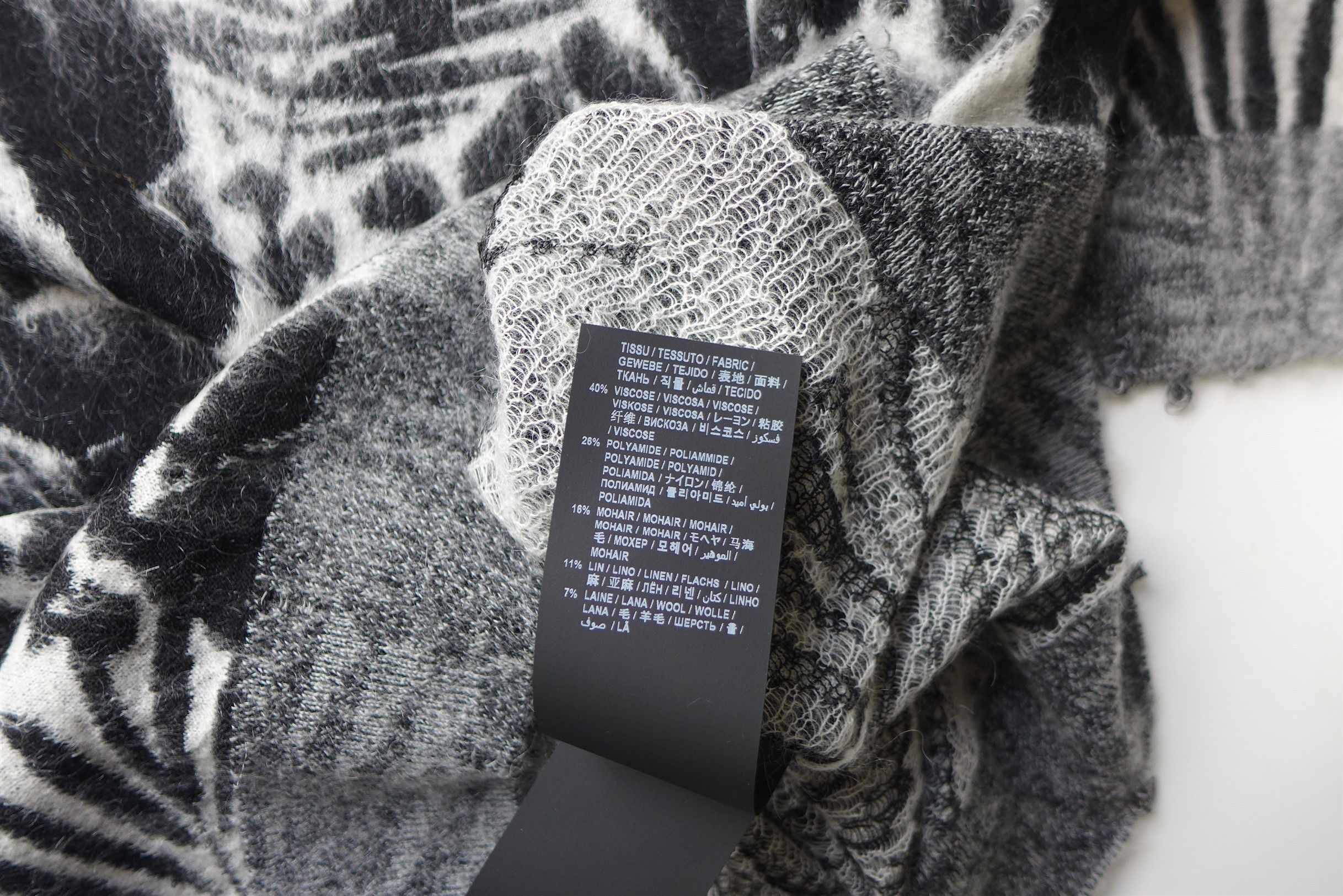 Saint Laurent Paris Saint Laurent Tropical Leaves Intarsia Mohair Sweater Size US XL / EU 56 / 4 - 18 Thumbnail