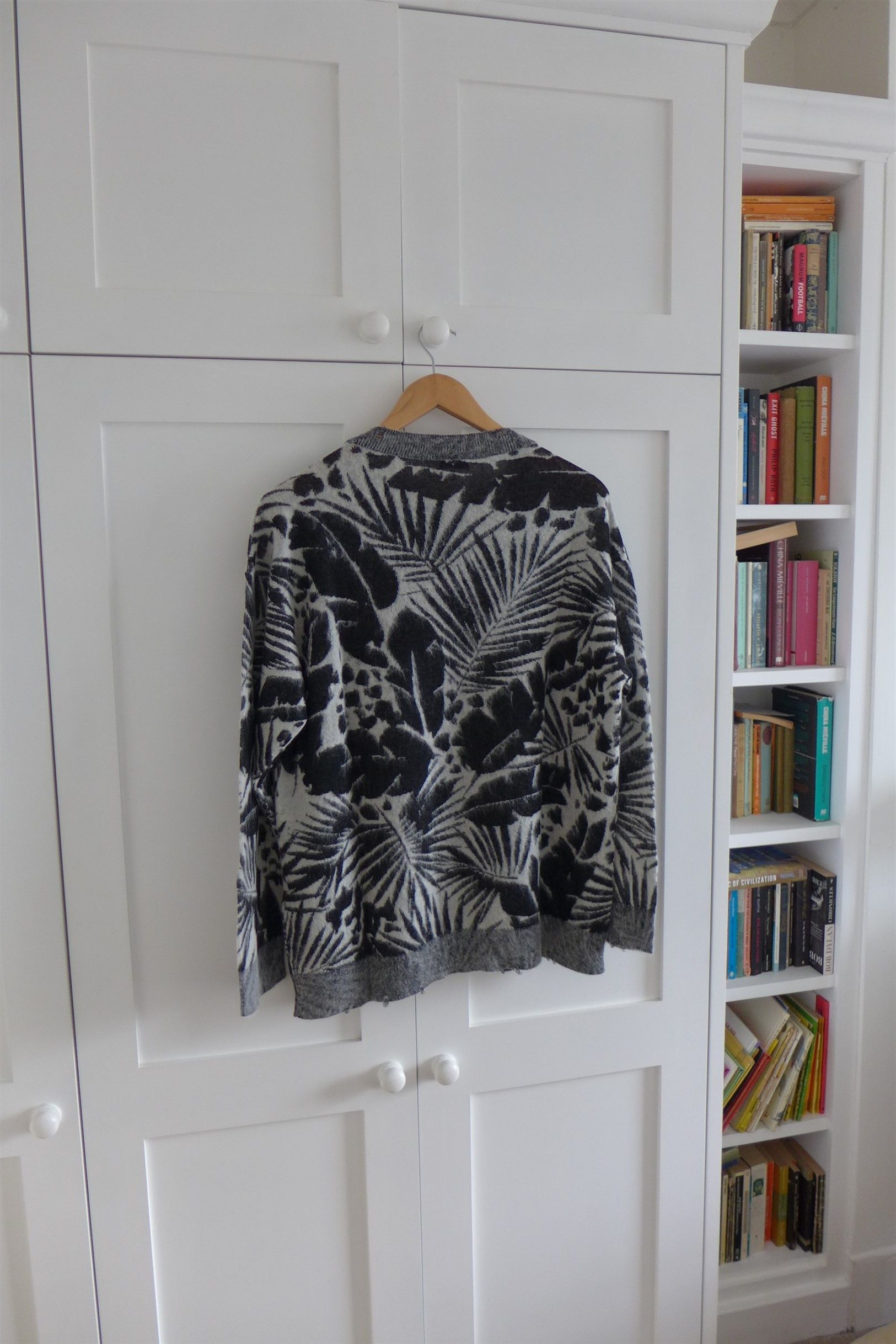Saint Laurent Paris Saint Laurent Tropical Leaves Intarsia Mohair Sweater Size US M / EU 48-50 / 2 - 7 Thumbnail