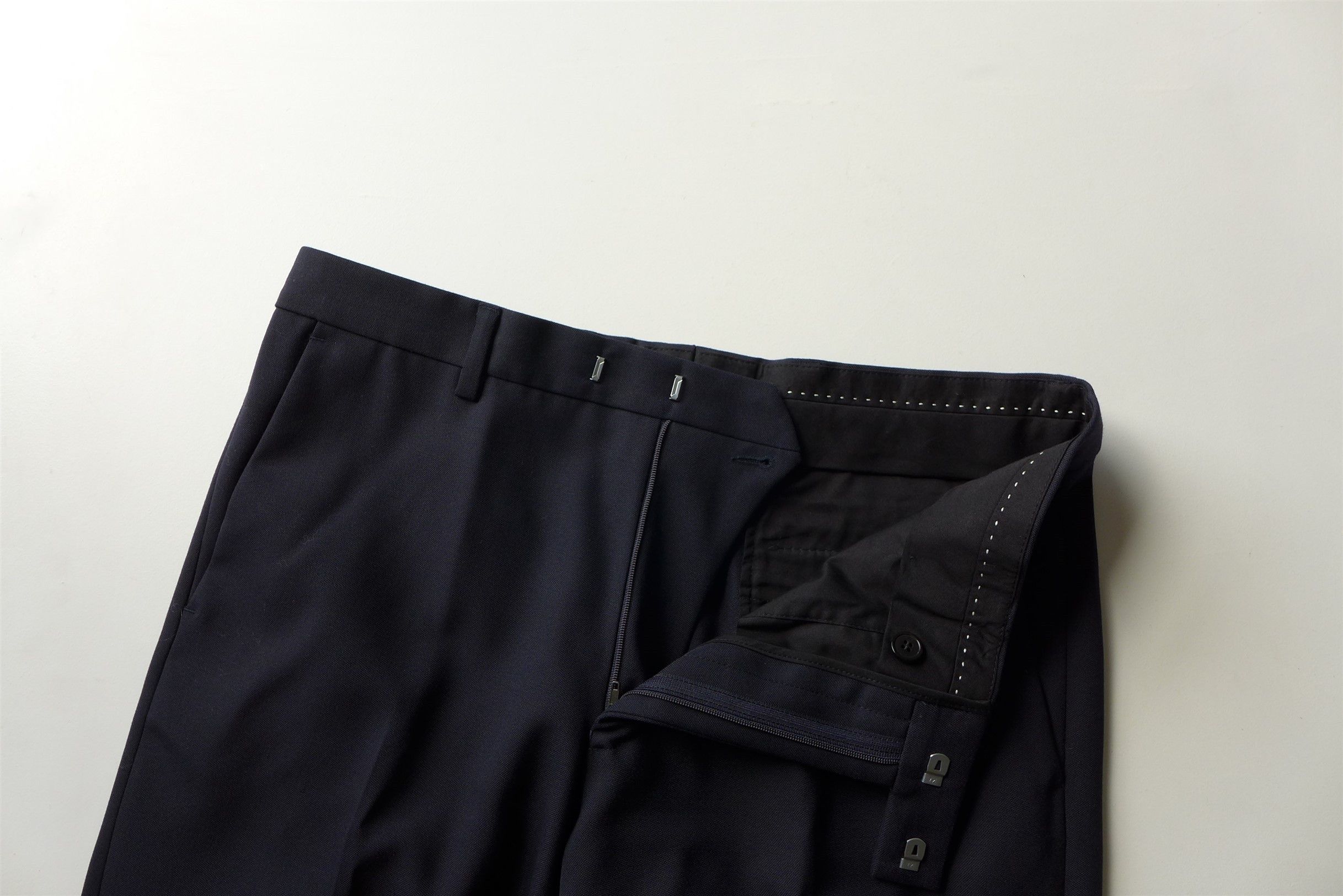 Dries Van Noten Dries *Slim Fit* Kenneth Single-Breasted Suit - Navy Wool Size 50S - 17 Thumbnail