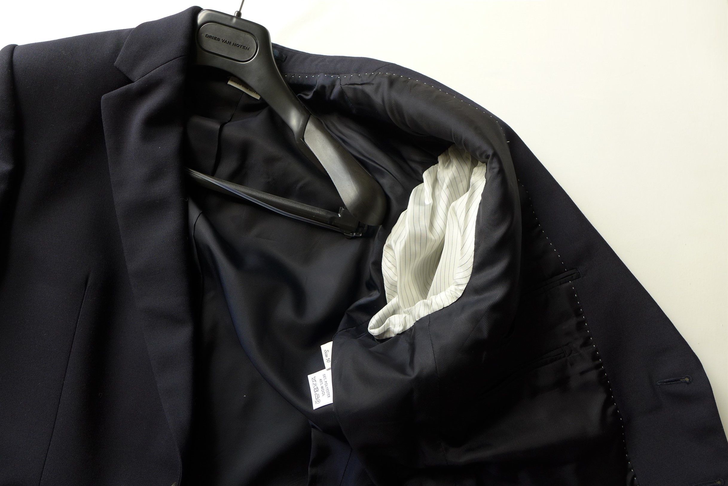 Dries Van Noten Dries *Slim Fit* Kenneth Single-Breasted Suit - Navy Wool Size 50S - 10 Thumbnail