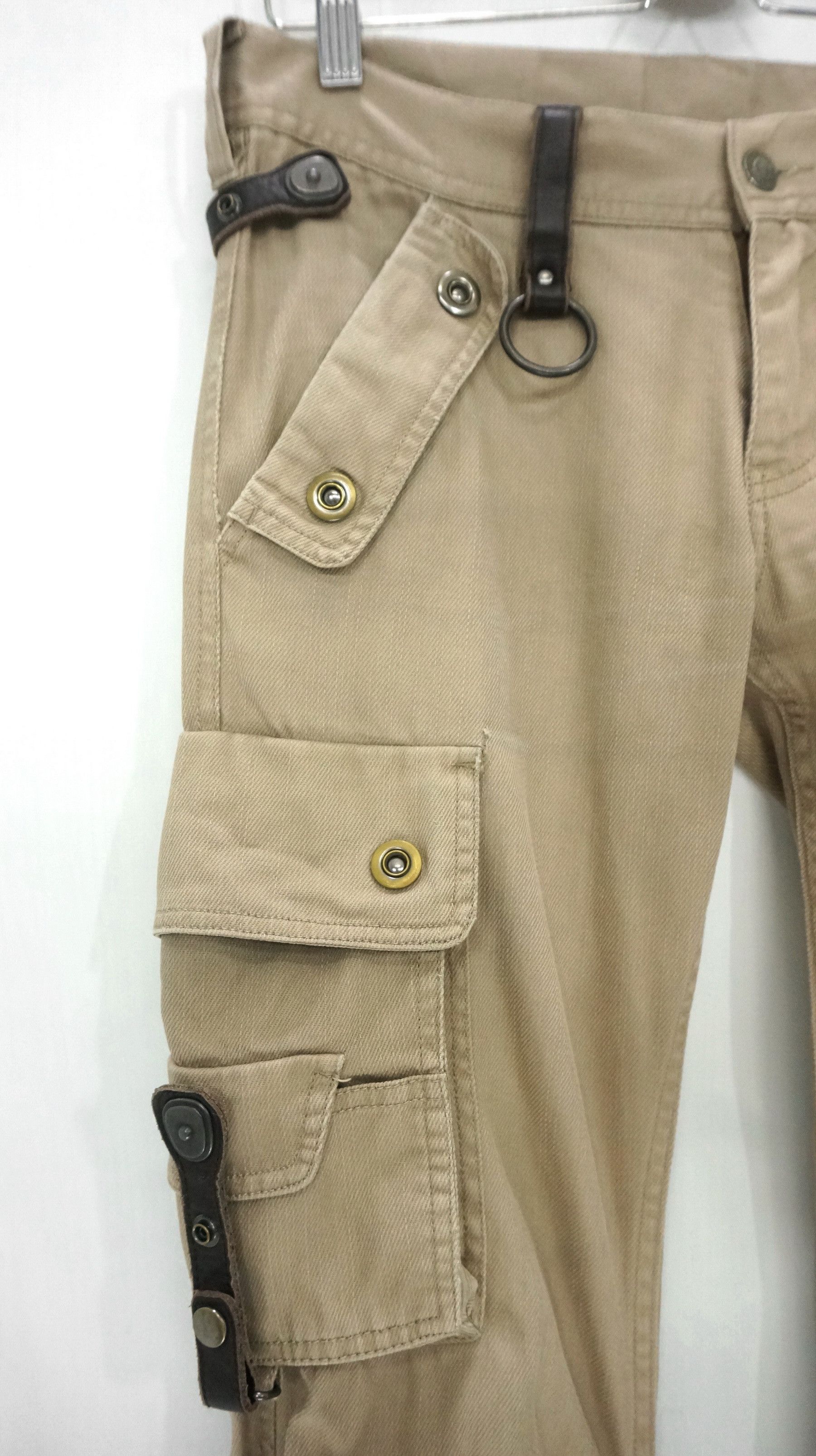 Tornado Mart 🔥🔥 TORNADO MART JAPAN 🔥🔥 Flared Bondage Cargo Pants Size US 29 - 6 Thumbnail
