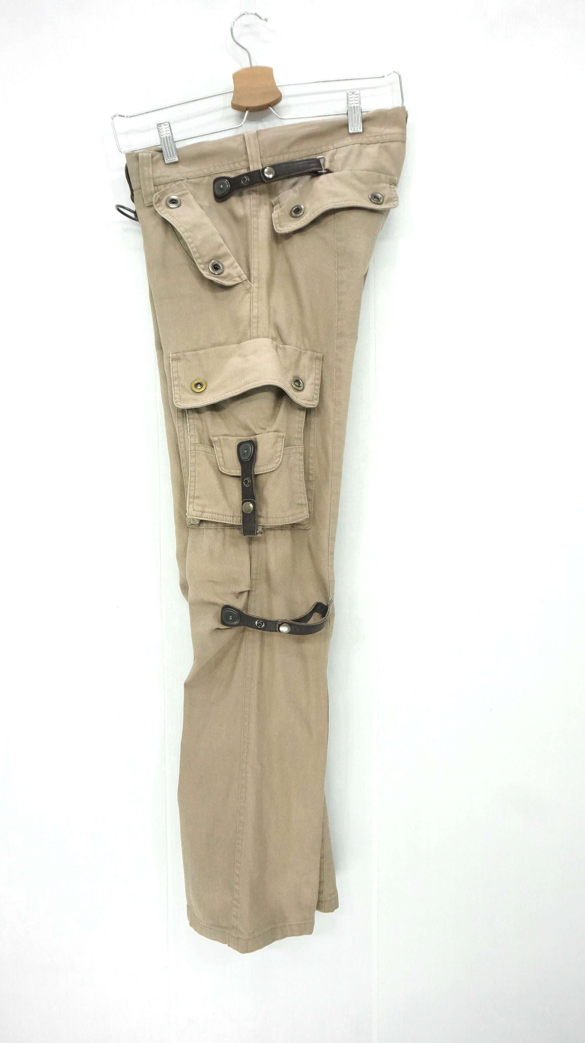 Tornado Mart 🔥🔥 TORNADO MART JAPAN 🔥🔥 Flared Bondage Cargo Pants Size US 29 - 3 Thumbnail