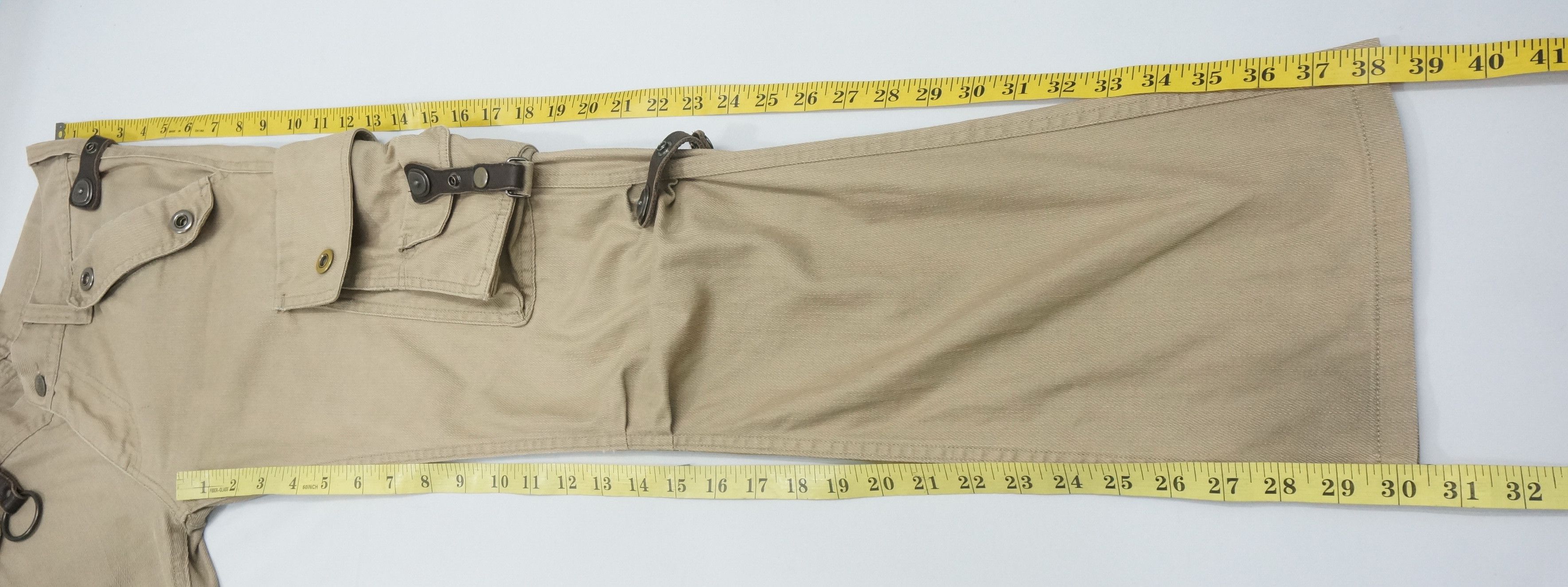 Tornado Mart 🔥🔥 TORNADO MART JAPAN 🔥🔥 Flared Bondage Cargo Pants Size US 29 - 13 Thumbnail