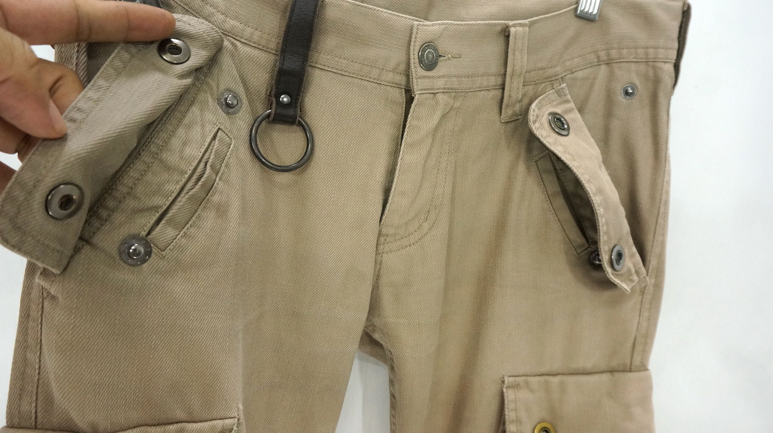 Tornado Mart 🔥🔥 TORNADO MART JAPAN 🔥🔥 Flared Bondage Cargo Pants Size US 29 - 8 Thumbnail