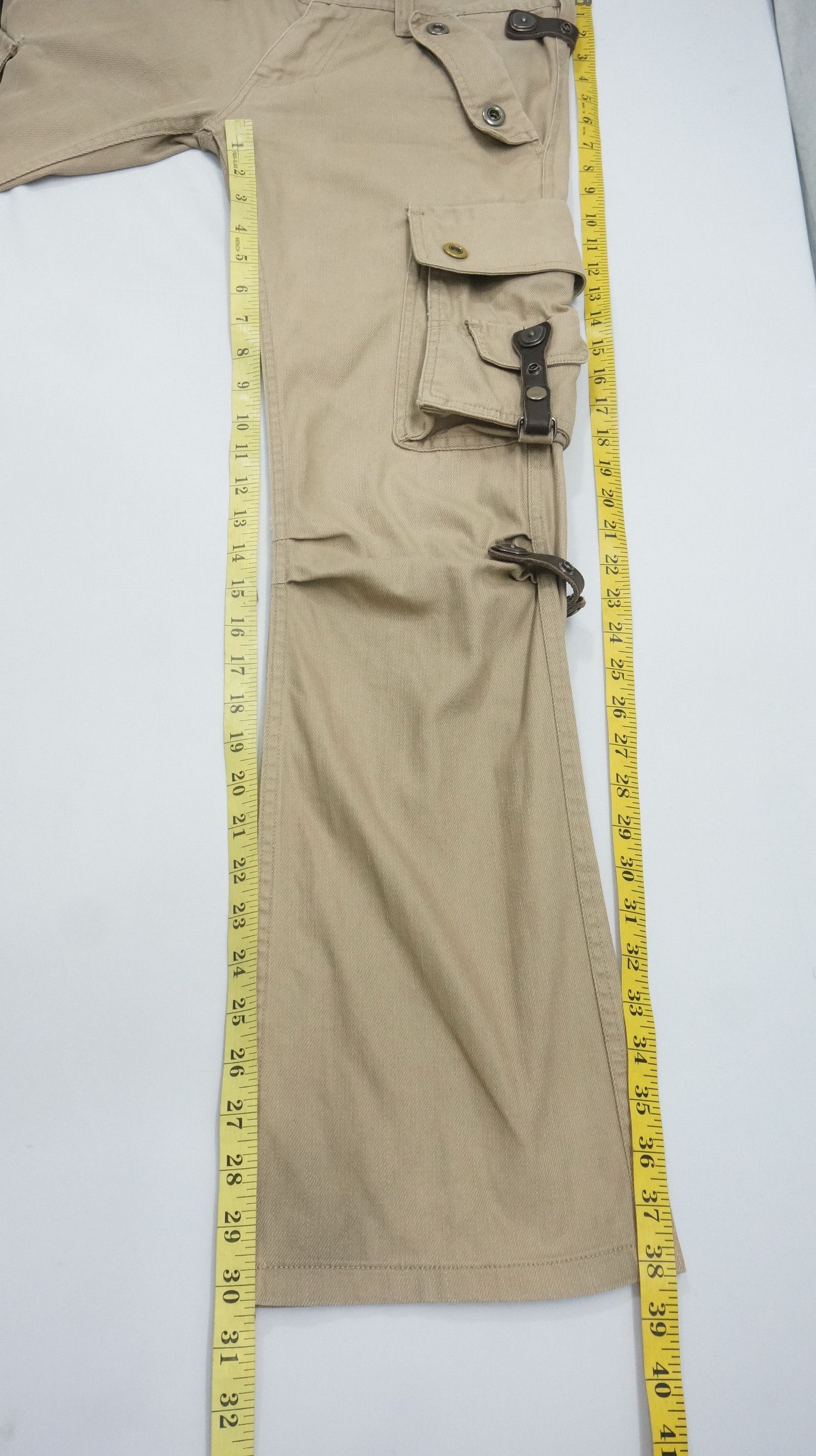 Tornado Mart 🔥🔥 TORNADO MART JAPAN 🔥🔥 Flared Bondage Cargo Pants Size US 29 - 12 Thumbnail