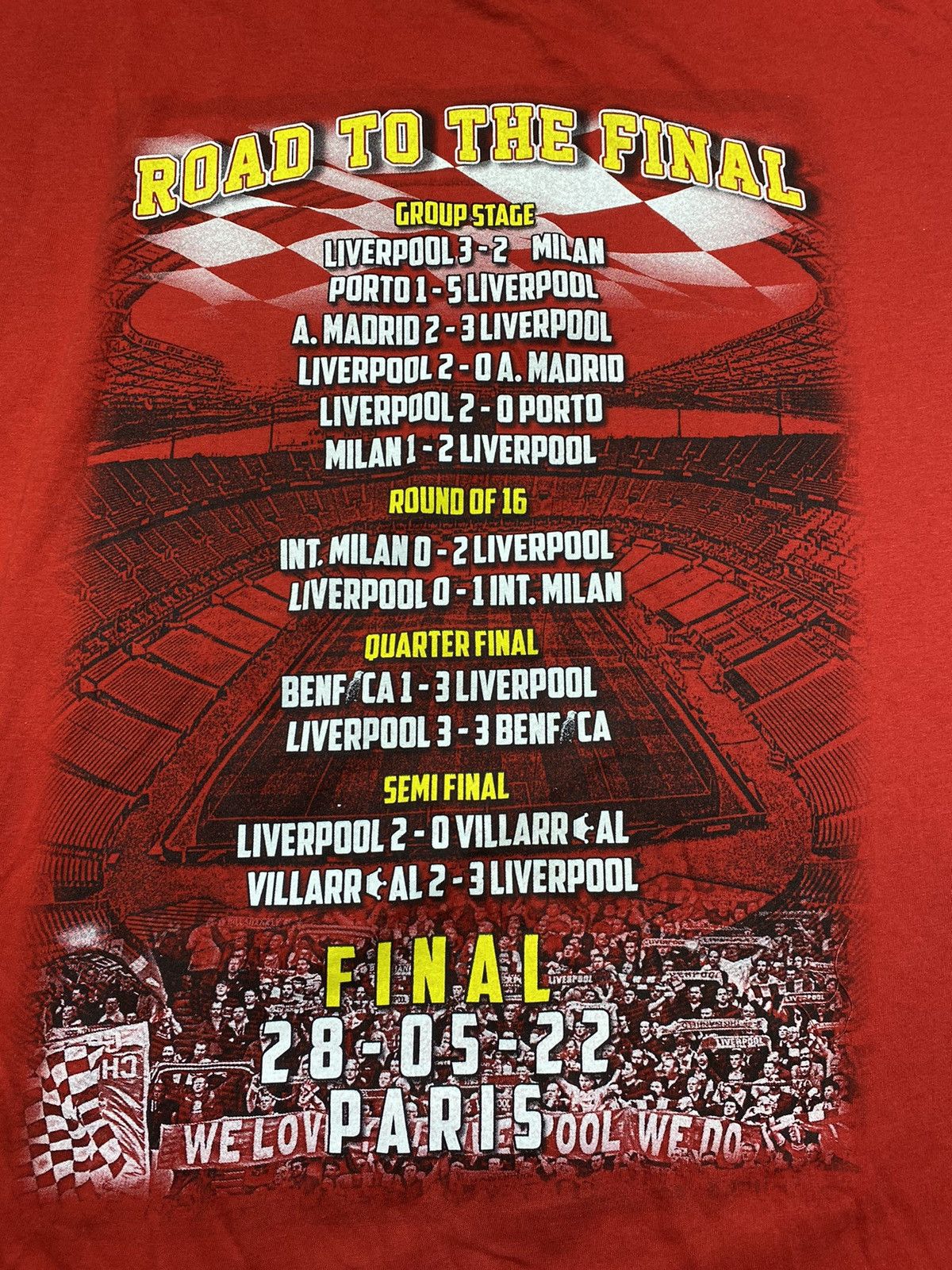 Vintage Vintage Liverpool tee European Final Paris football size XL Size US XL / EU 56 / 4 - 5 Thumbnail