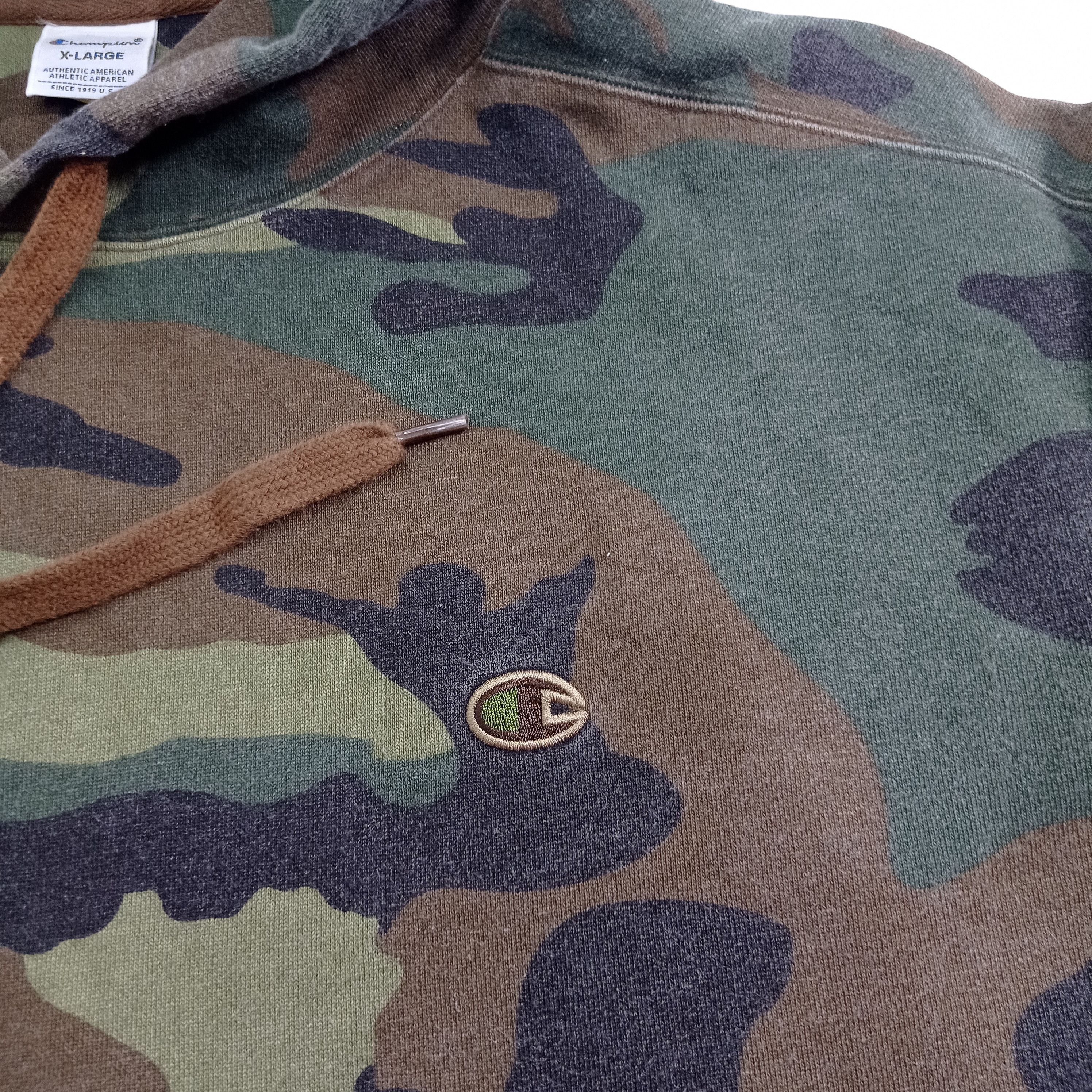 Champion 🔥BIG SIZE🔥 VINTAGE CHAMPION CAMO HOODIE Size US XXL / EU 58 / 5 - 6 Thumbnail