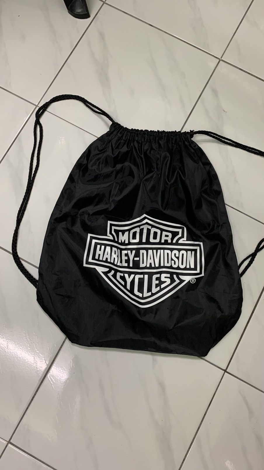 Vintage Vintage Harley Davidson Drawstring Polyster Bag Size ONE SIZE - 1 Thumbnail
