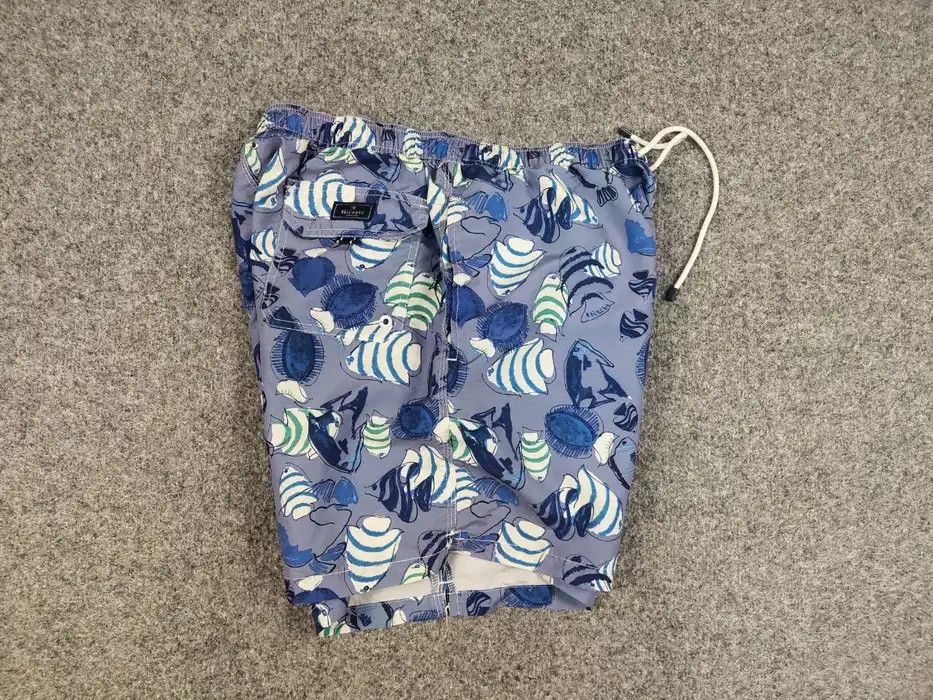 Hackett Hackett London Casual Hawaiian Blue Art Shorts Size US 32 / EU 48 - 2 Thumbnail