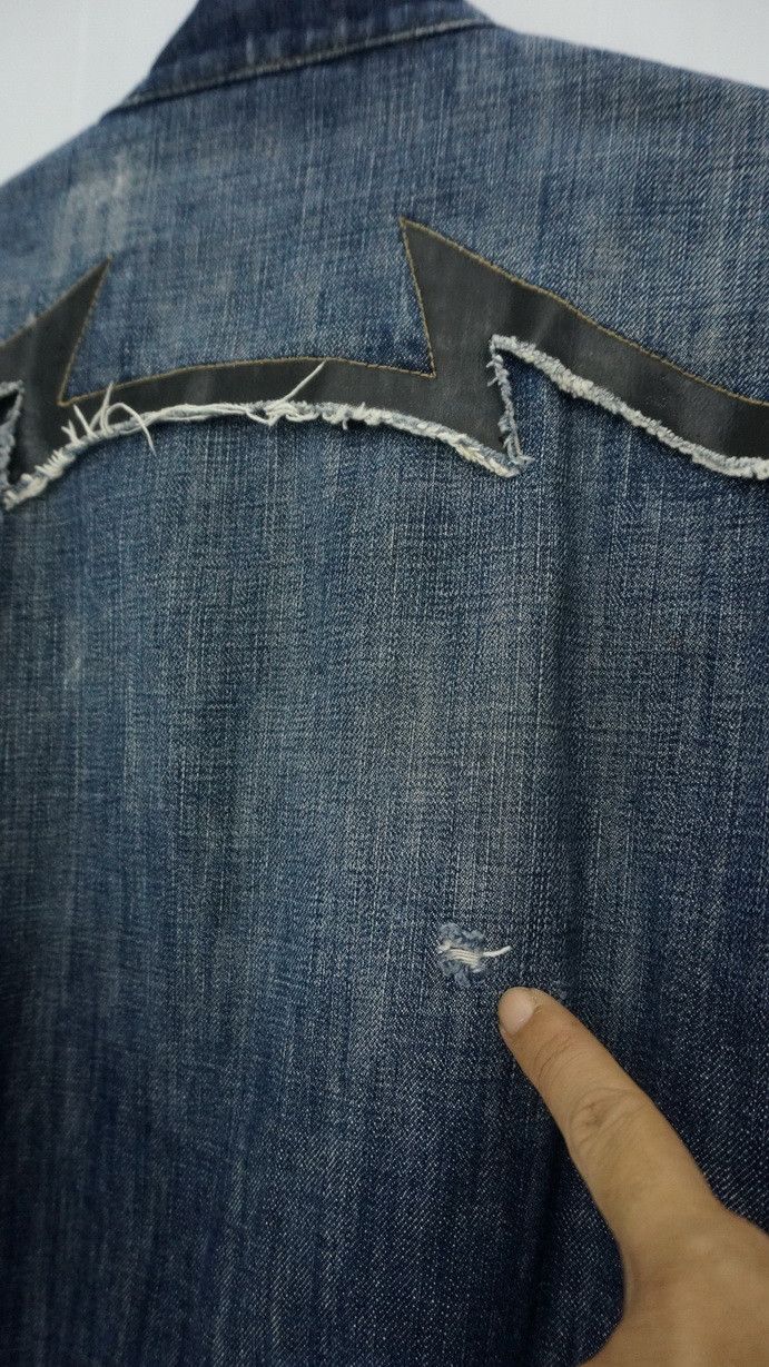Parasuco DopeVtg! PARASUCO Bikers Buckle Distressed Denim Jacket Size US M / EU 48-50 / 2 - 23 Thumbnail