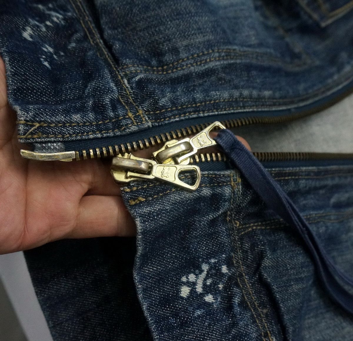 Parasuco DopeVtg! PARASUCO Bikers Buckle Distressed Denim Jacket Size US M / EU 48-50 / 2 - 18 Thumbnail