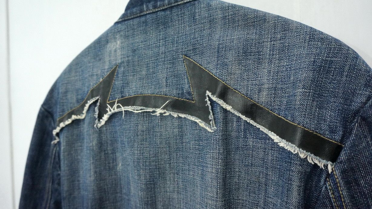 Parasuco DopeVtg! PARASUCO Bikers Buckle Distressed Denim Jacket Size US M / EU 48-50 / 2 - 13 Thumbnail