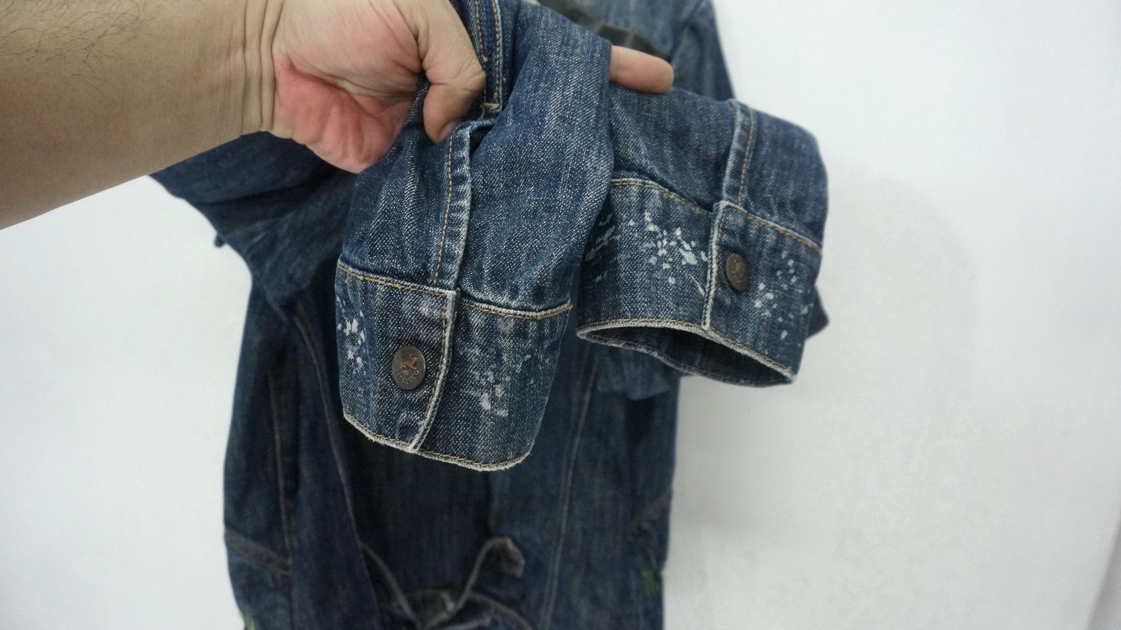Parasuco DopeVtg! PARASUCO Bikers Buckle Distressed Denim Jacket Size US M / EU 48-50 / 2 - 12 Thumbnail