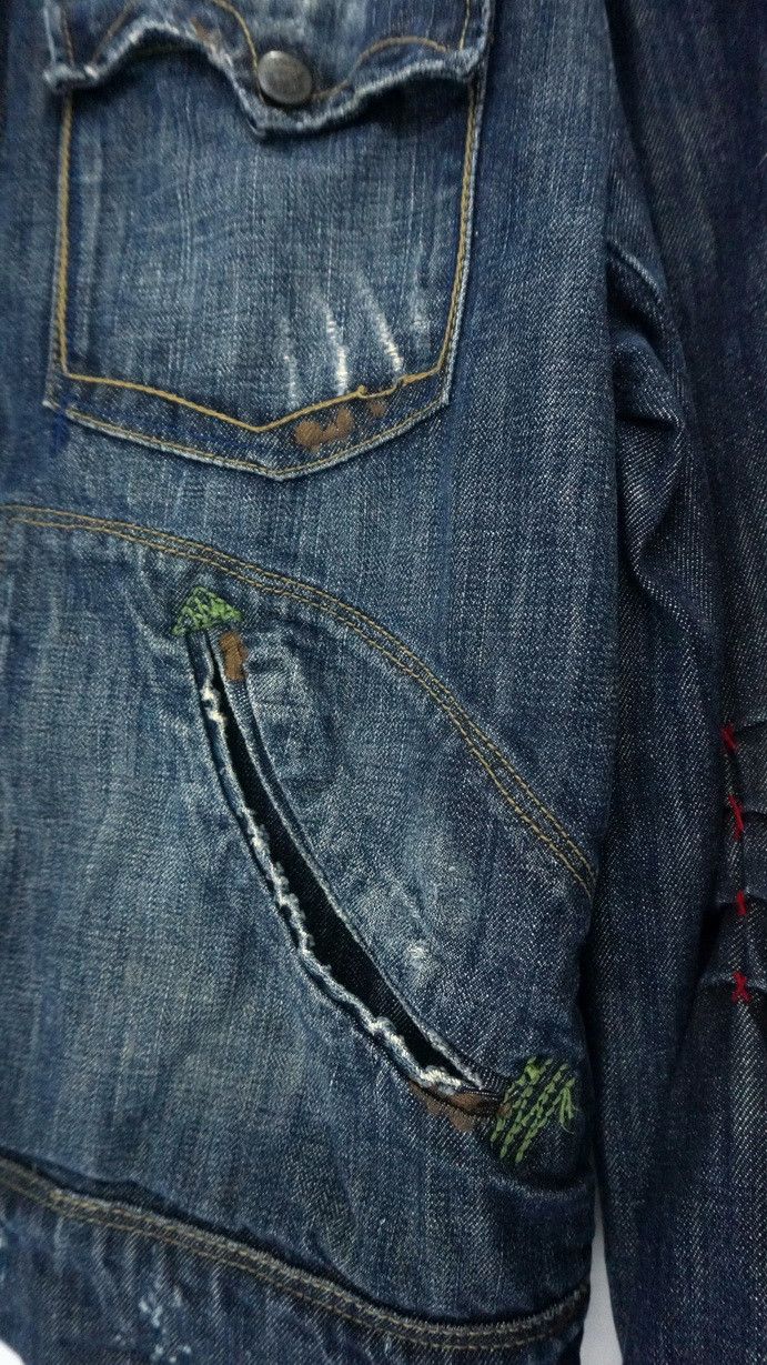 Parasuco DopeVtg! PARASUCO Bikers Buckle Distressed Denim Jacket Size US M / EU 48-50 / 2 - 6 Thumbnail