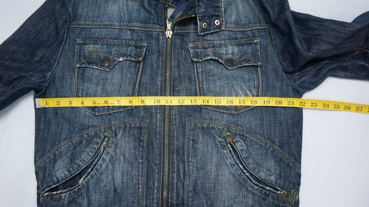 Parasuco DopeVtg! PARASUCO Bikers Buckle Distressed Denim Jacket Size US M / EU 48-50 / 2 - 19 Thumbnail
