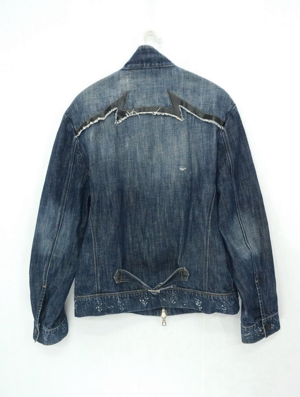 Parasuco DopeVtg! PARASUCO Bikers Buckle Distressed Denim Jacket Size US M / EU 48-50 / 2 - 2 Thumbnail