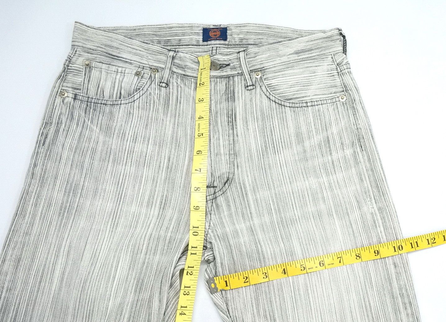 Japanese Brand Rare 🔥 OMNIGOD Japan Hickory Buttonfly Orange Tab Jeans Size US 30 / EU 46 - 11 Thumbnail