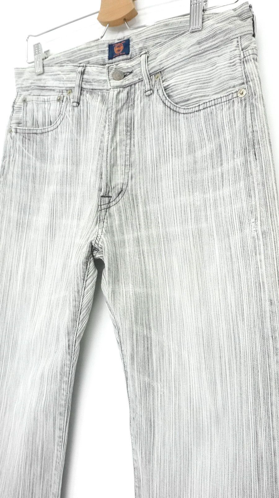 Japanese Brand Rare 🔥 OMNIGOD Japan Hickory Buttonfly Orange Tab Jeans Size US 30 / EU 46 - 2 Thumbnail