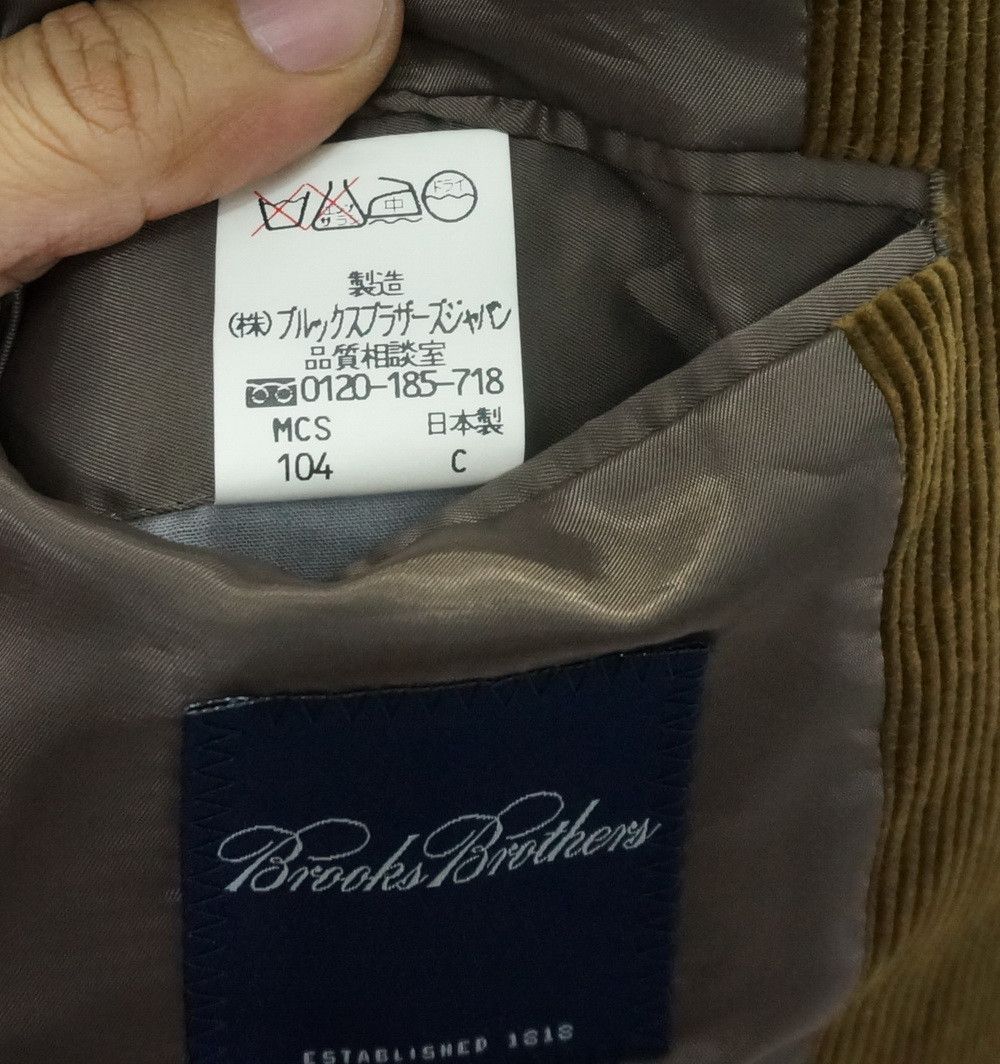 Brooks Brothers BROOKS BROTHERS Shiny Olive Corduroy Blazer Size 40S - 10 Thumbnail