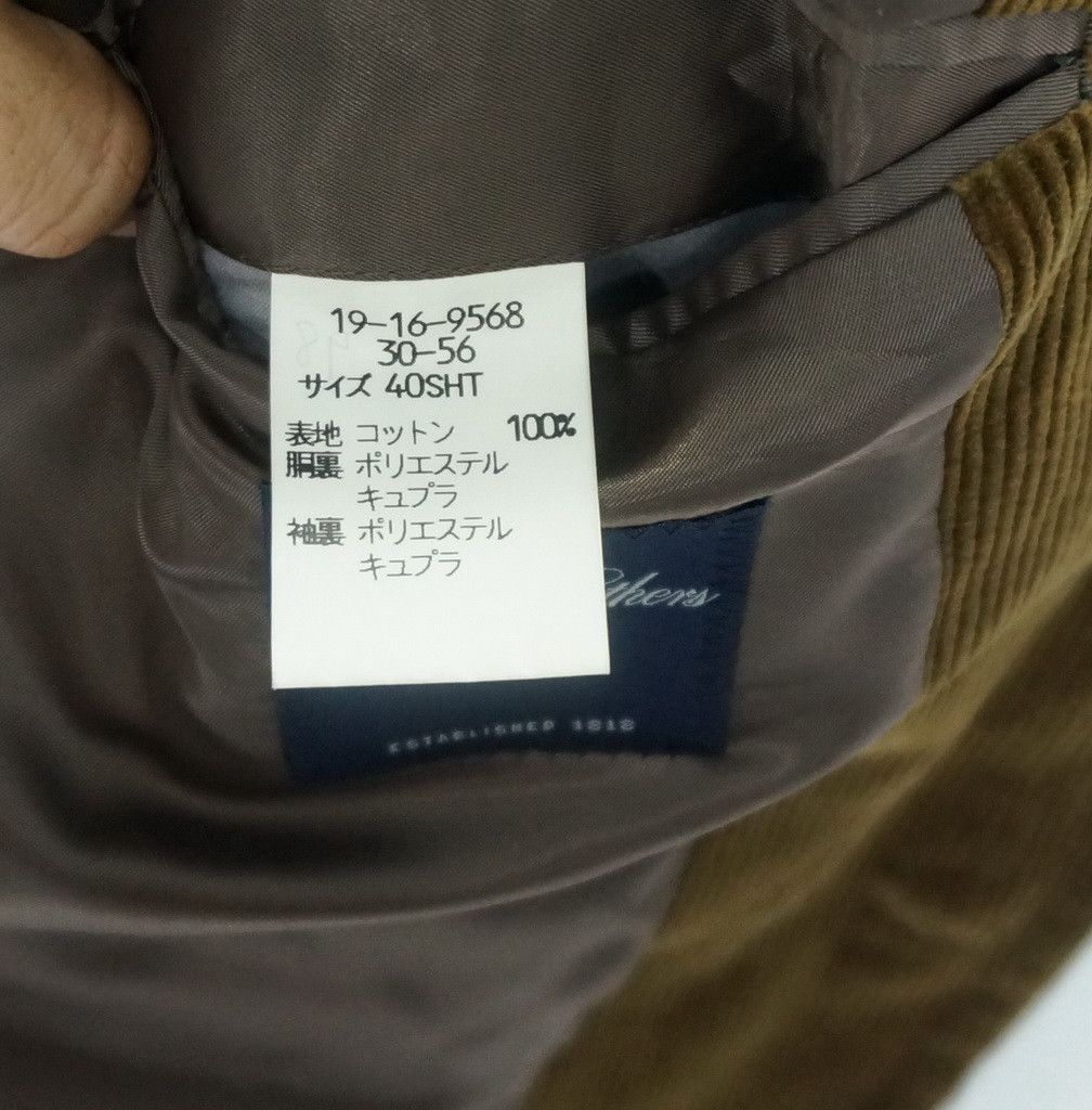Brooks Brothers BROOKS BROTHERS Shiny Olive Corduroy Blazer Size 40S - 11 Thumbnail