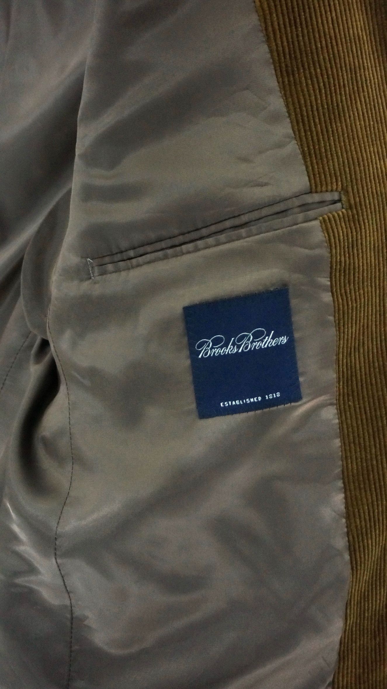 Brooks Brothers BROOKS BROTHERS Shiny Olive Corduroy Blazer Size 40S - 4 Thumbnail